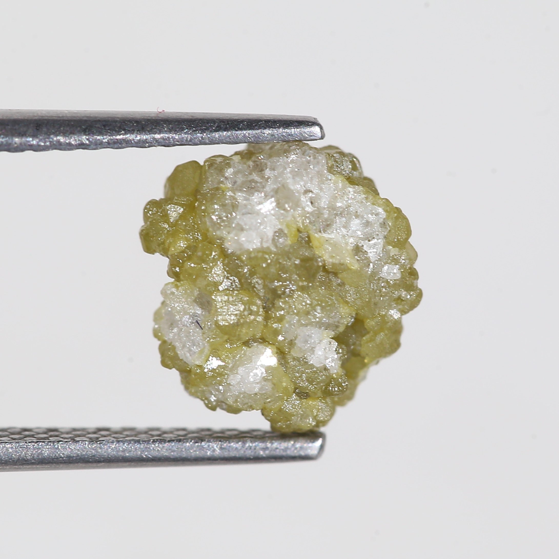 3.3 Carat Natural Yellow White Rough Uncut Diamond 9.4 MM