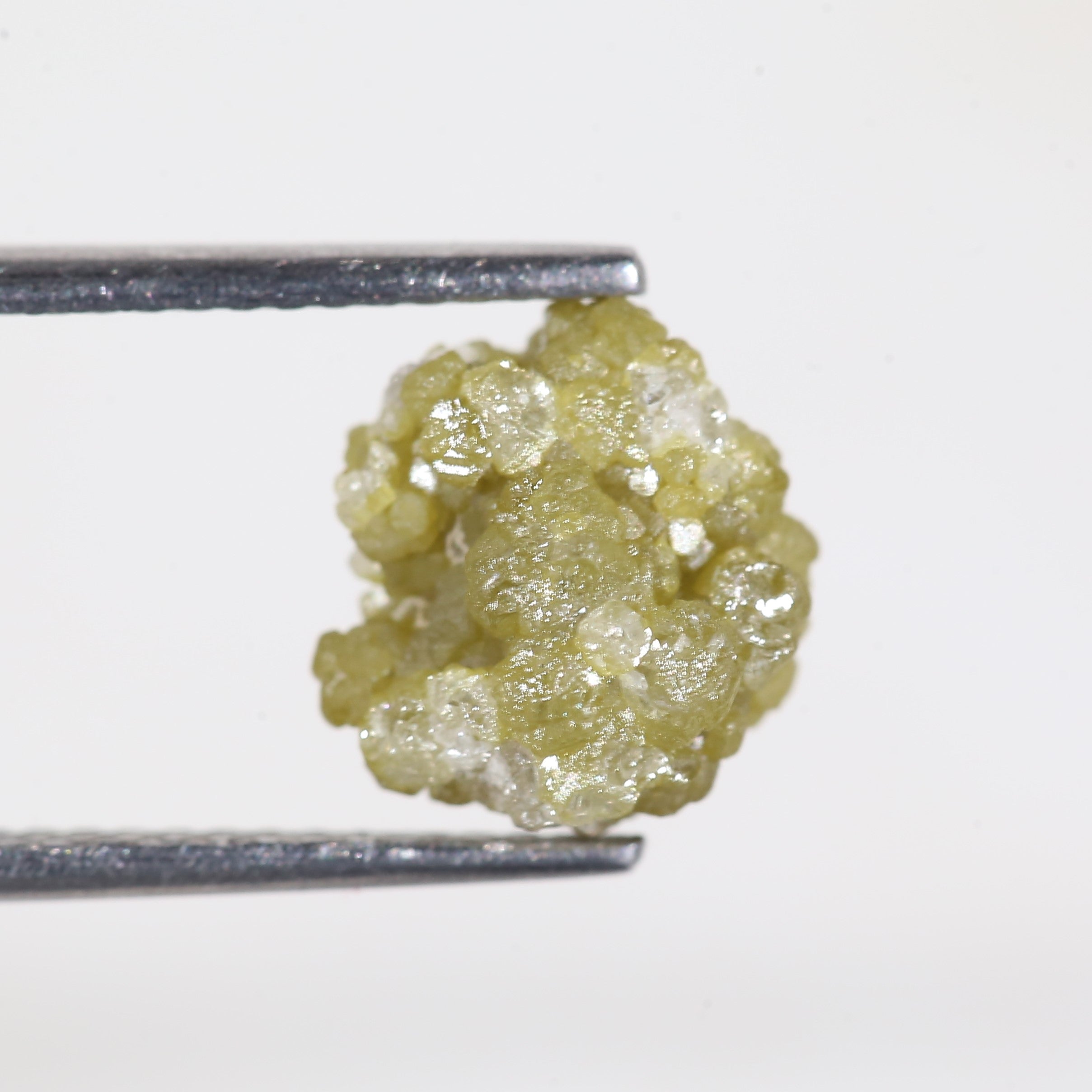 3.3 Carat Natural Yellow White Rough Uncut Diamond 9.4 MM