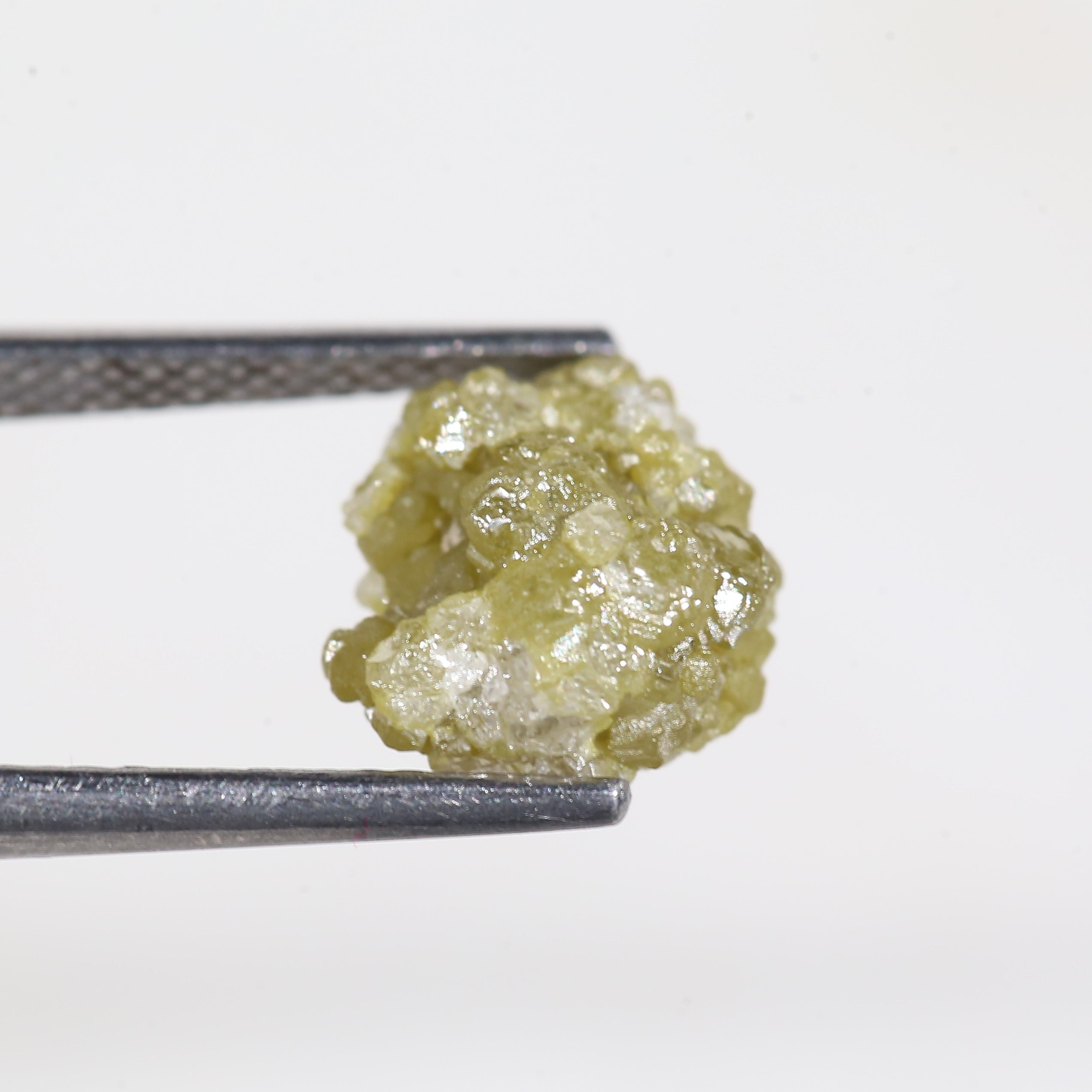 3.3 Carat Natural Yellow White Rough Uncut Diamond 9.4 MM