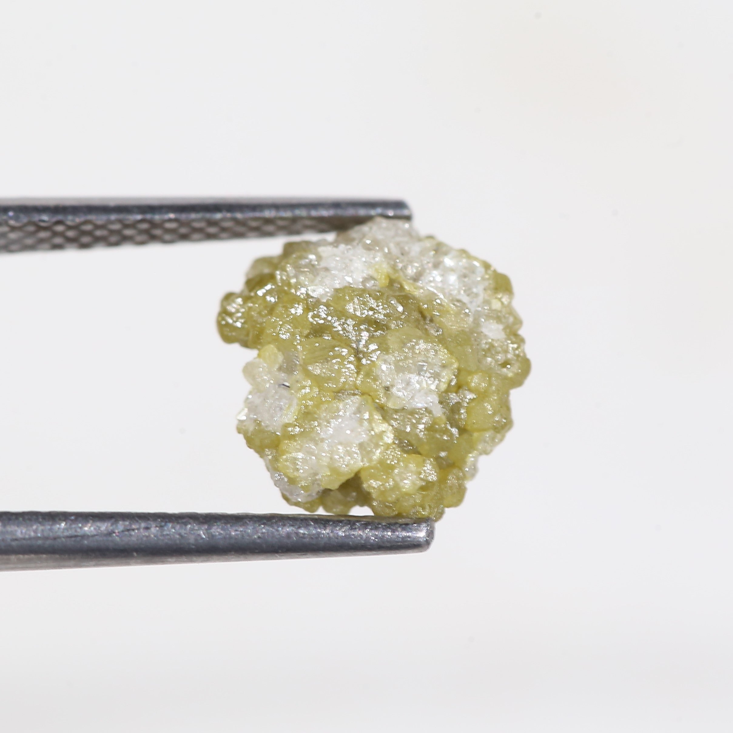3.3 Carat Natural Yellow White Rough Uncut Diamond 9.4 MM