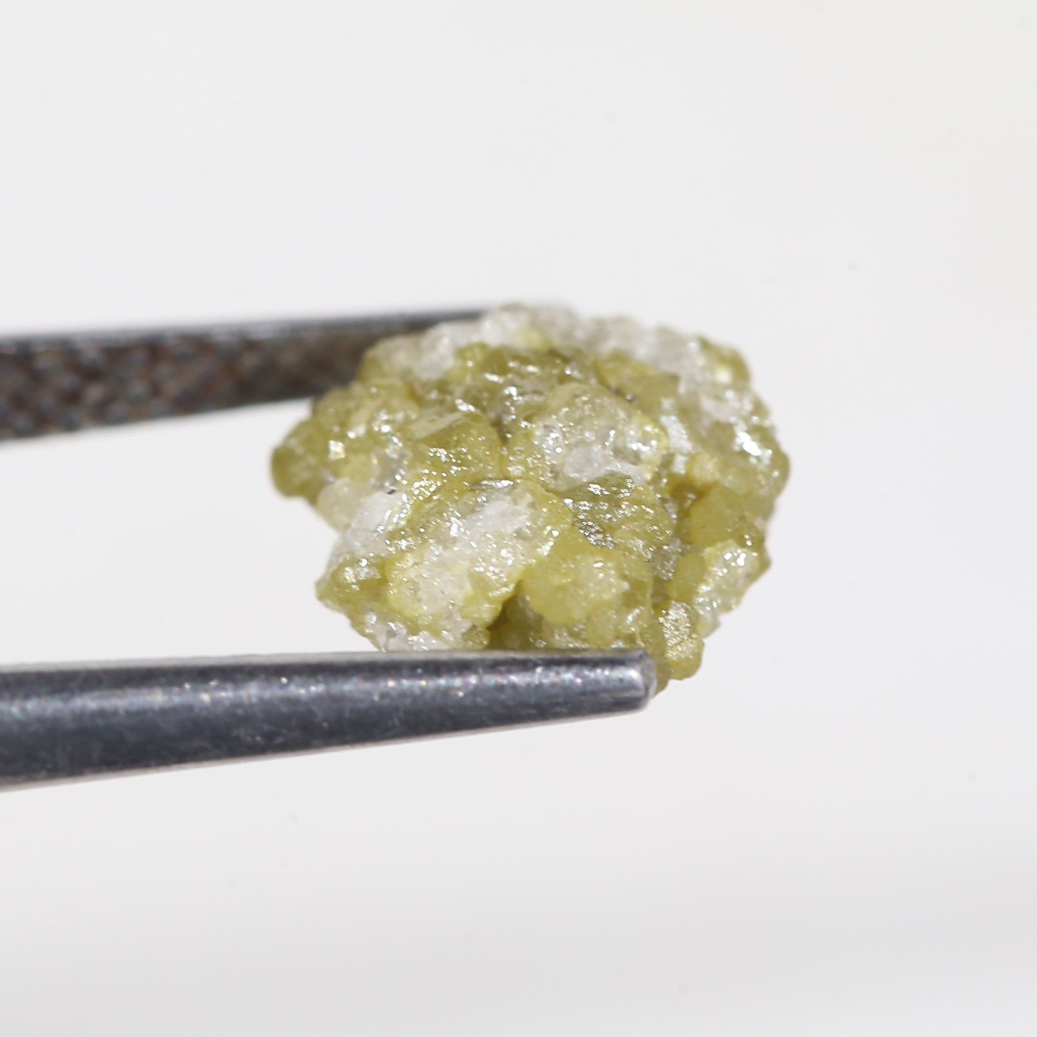 3.3 Carat Natural Yellow White Rough Uncut Diamond 9.4 MM
