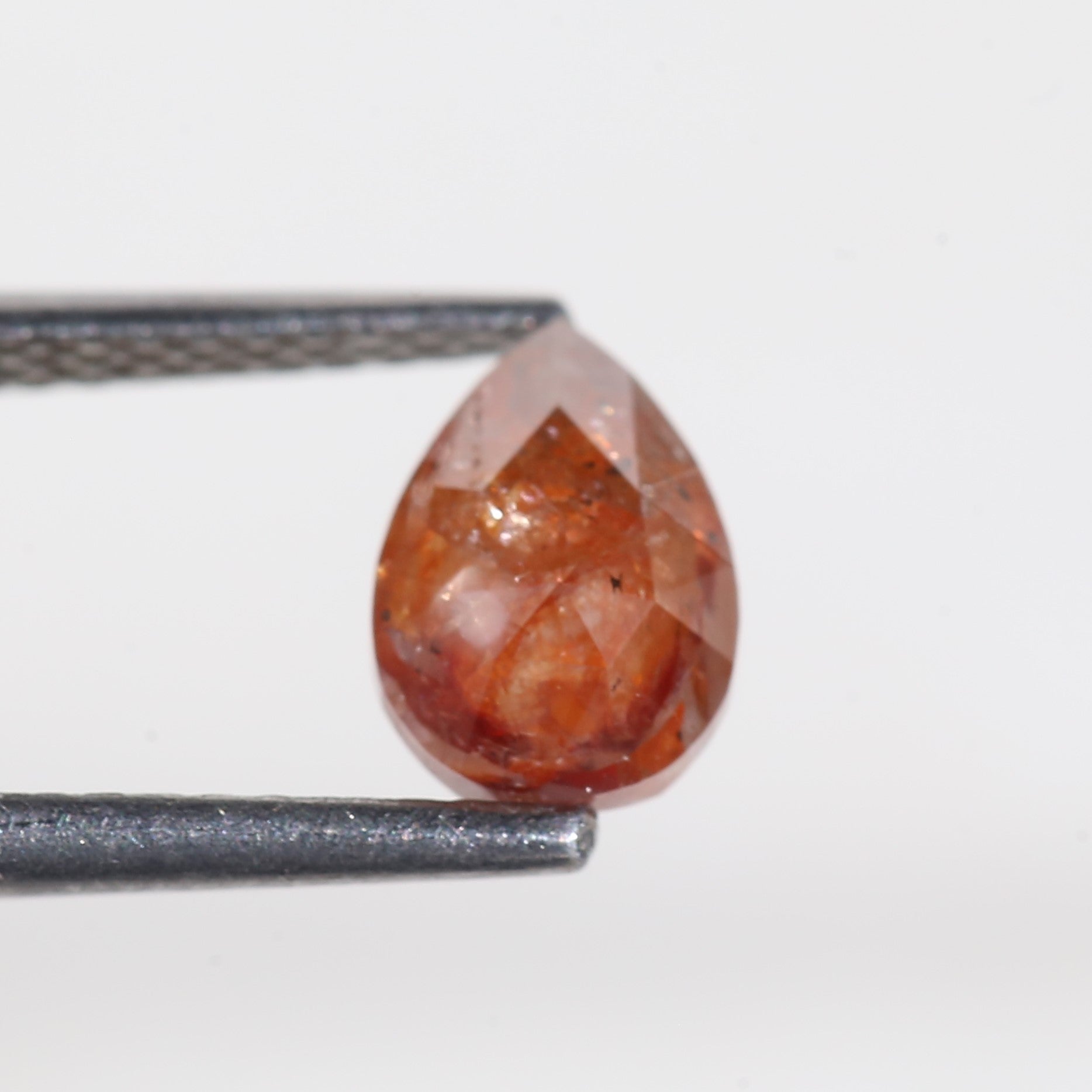 1 Carat Salt and Pepper Pear Red Diamond 7.44 MM