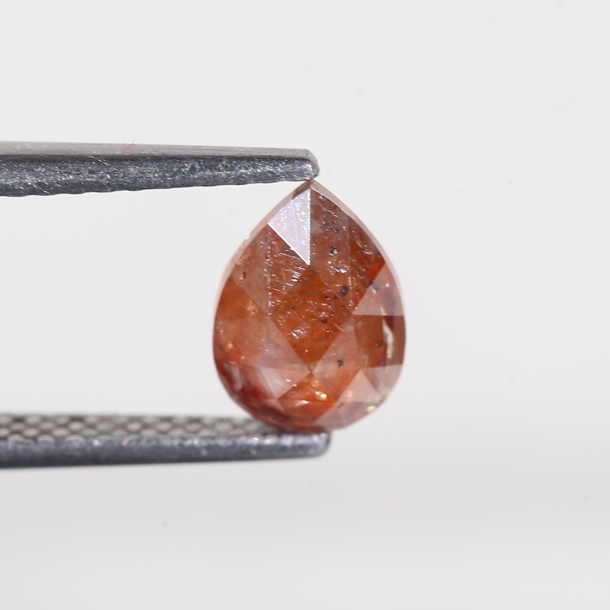 1 Carat Salt and Pepper Pear Red Diamond 7.44 MM