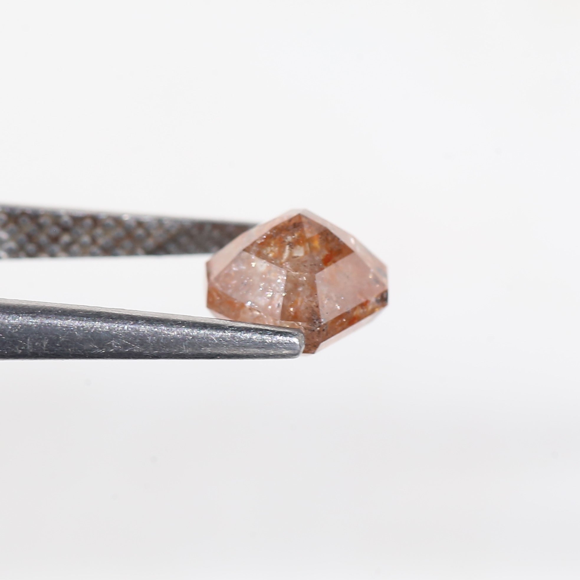 1.72 Carat Asscher Cut Orange Salt and Pepper Diamond 6.12 MM