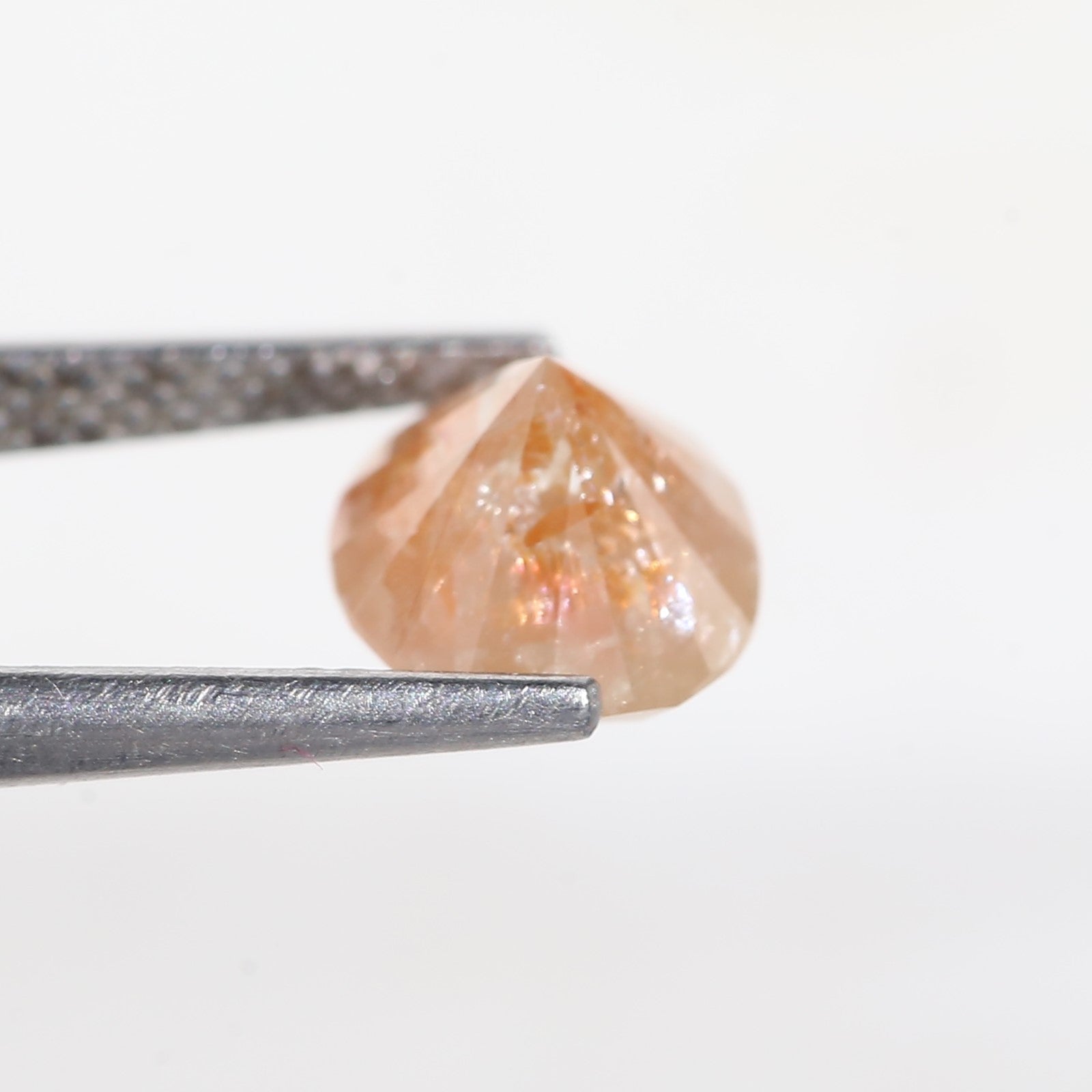 2.57 Carat Oval Cut Orange Salt and Pepper Diamond 7.4 MM