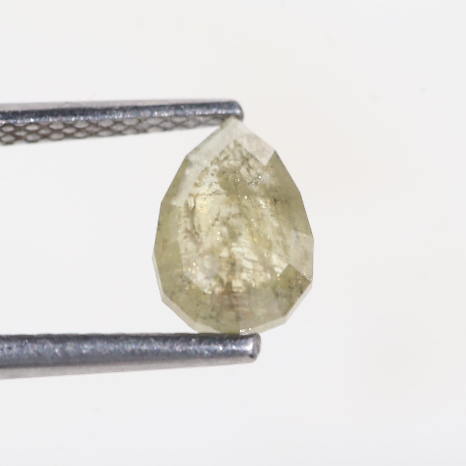 0.77 Carat Modified Pear Cut Salt and Pepper Diamond 7.65 MM