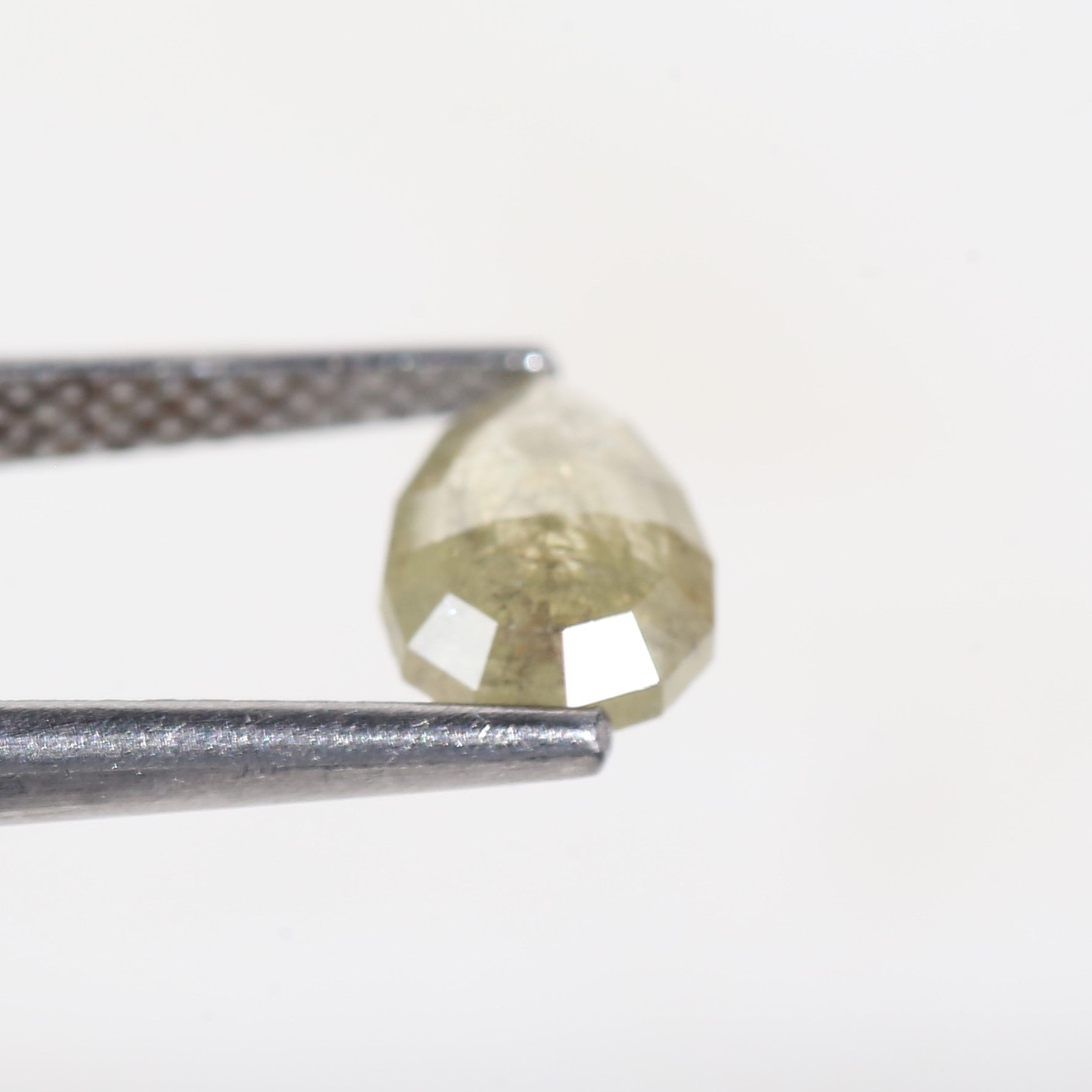 0.77 Carat Modified Pear Cut Salt and Pepper Diamond 7.65 MM