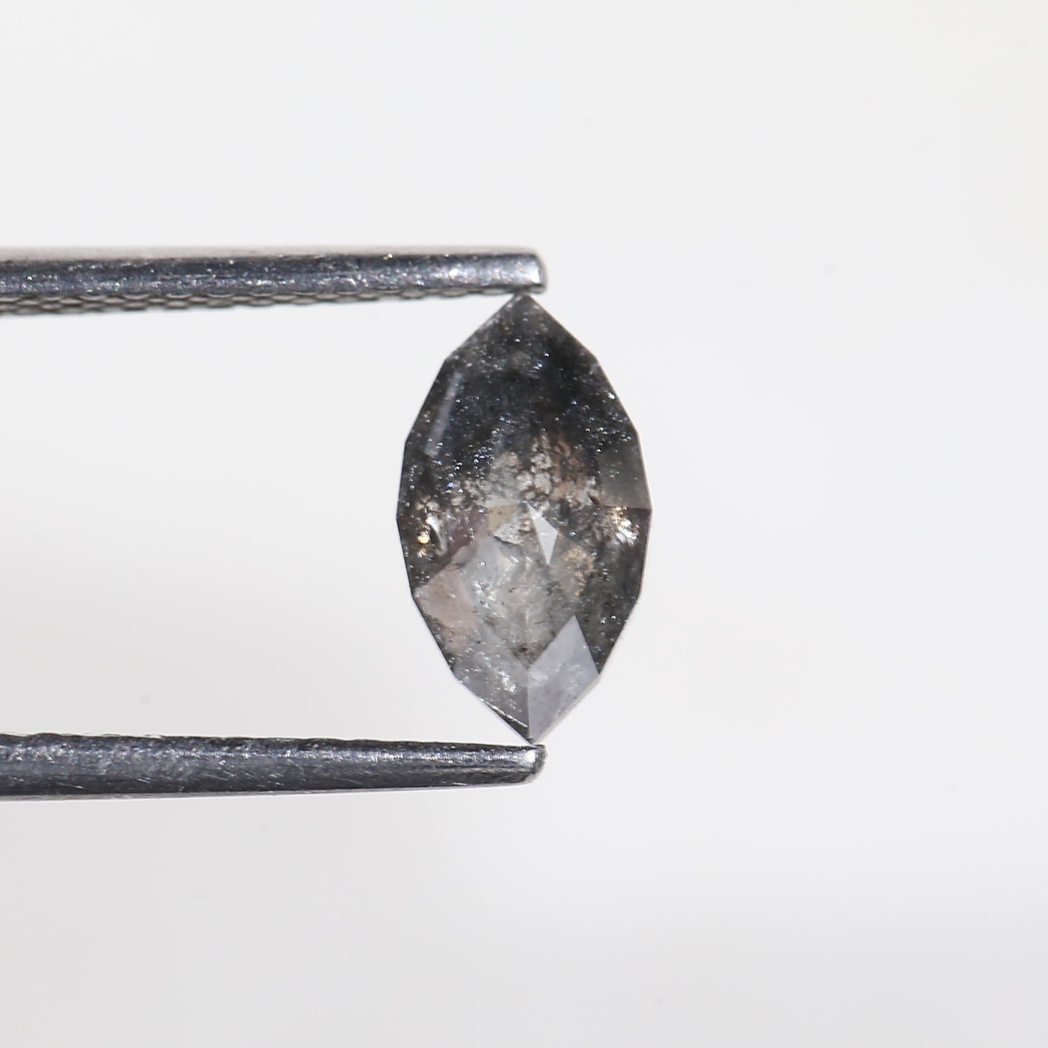 0.82 Carat Marquise Cut Grey Salt and Pepper Diamond 8.7 MM