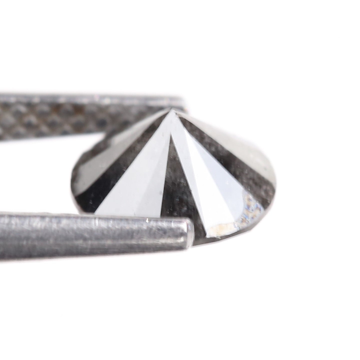 1.28 Carat Natural Gray Round Cut Salt and Pepper Diamond 6.95 MM