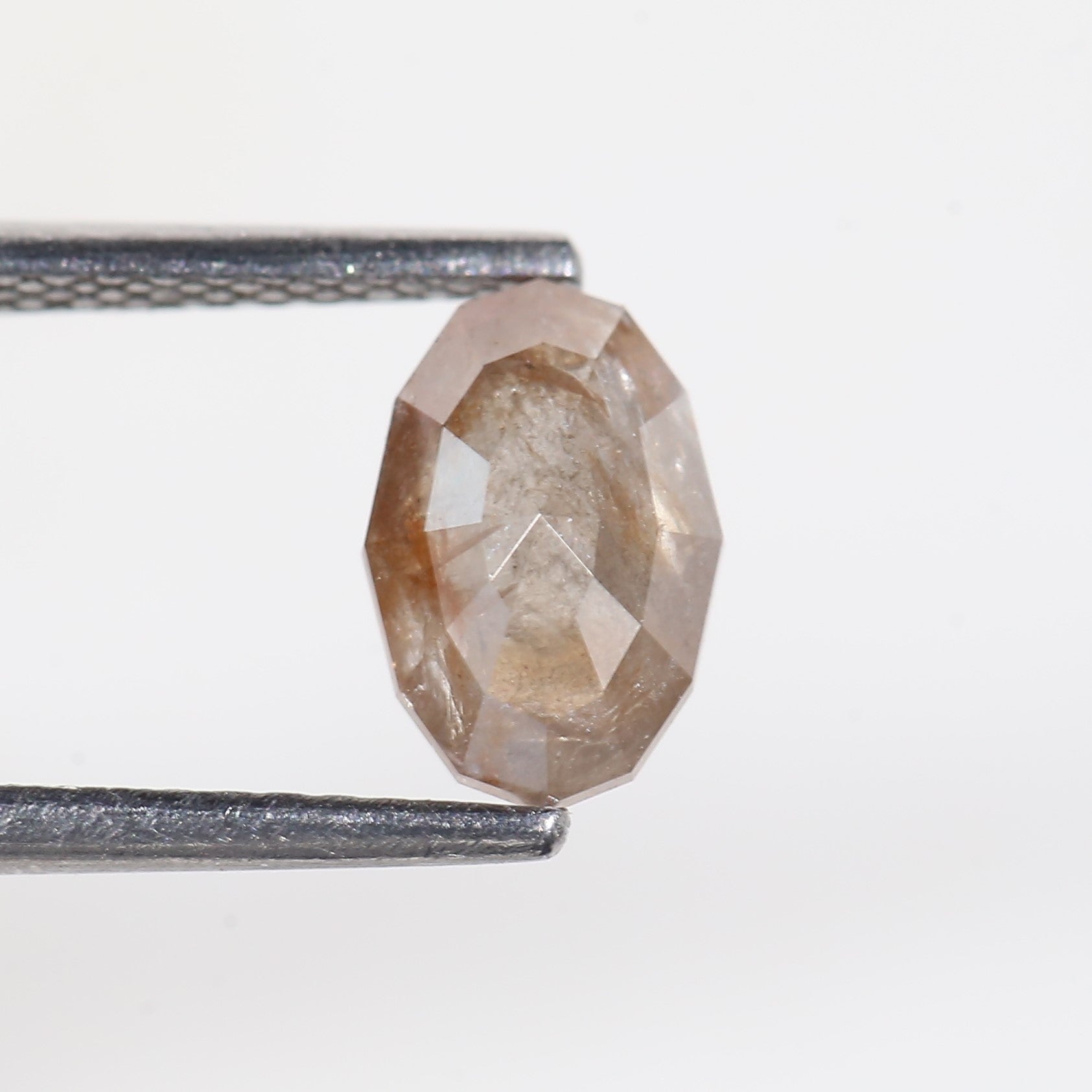 0.96 Carat Modified Oval Cut Salt and Pepper Diamond 8.10 MM