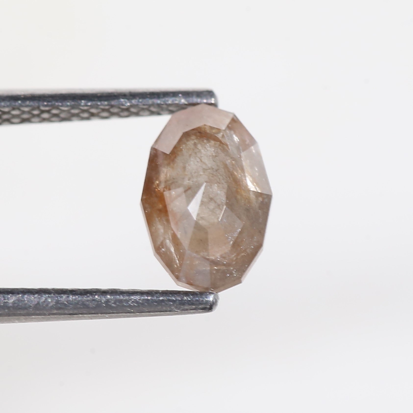 0.96 Carat Modified Oval Cut Salt and Pepper Diamond 8.10 MM