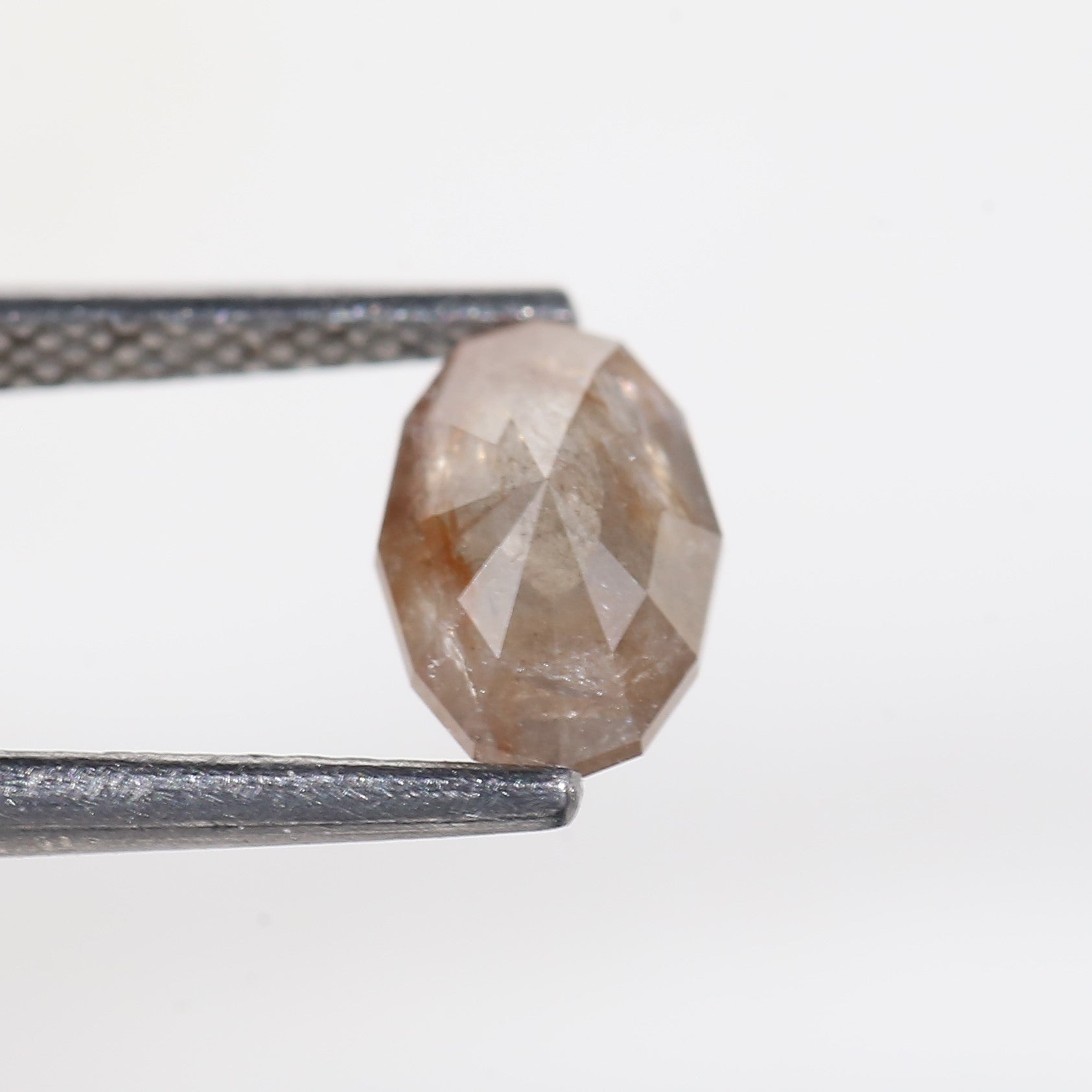 0.96 Carat Modified Oval Cut Salt and Pepper Diamond 8.10 MM