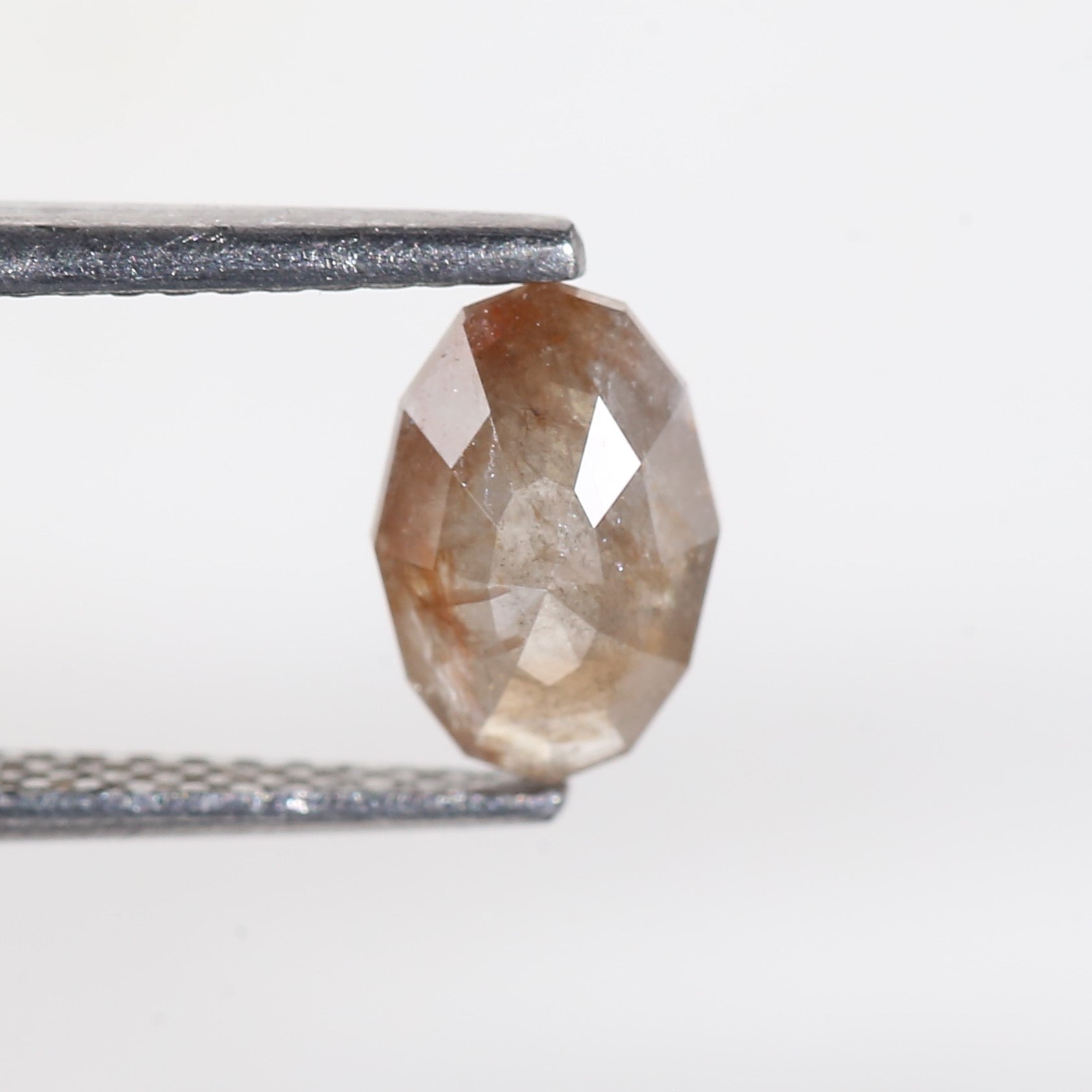 0.96 Carat Modified Oval Cut Salt and Pepper Diamond 8.10 MM