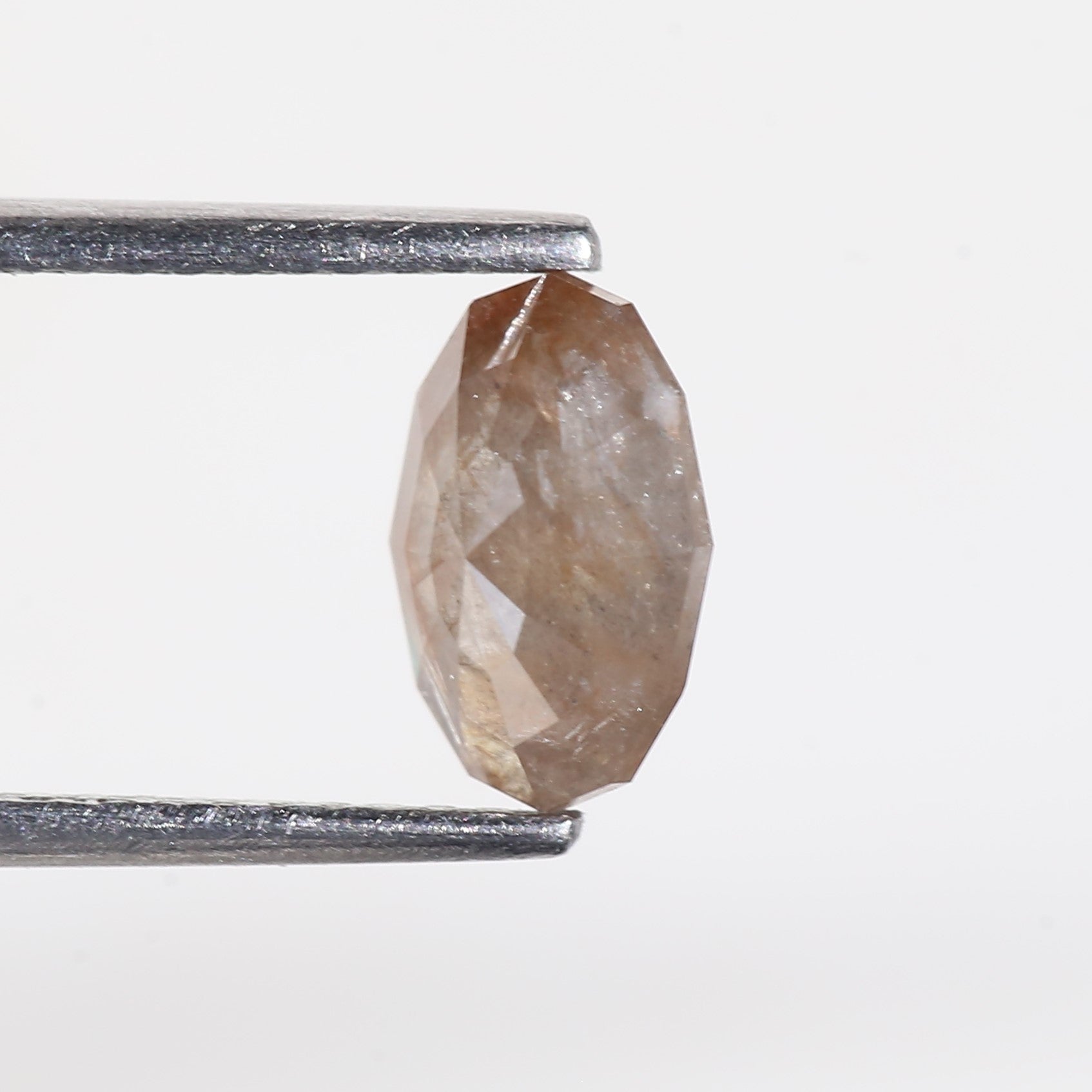 0.96 Carat Modified Oval Cut Salt and Pepper Diamond 8.10 MM
