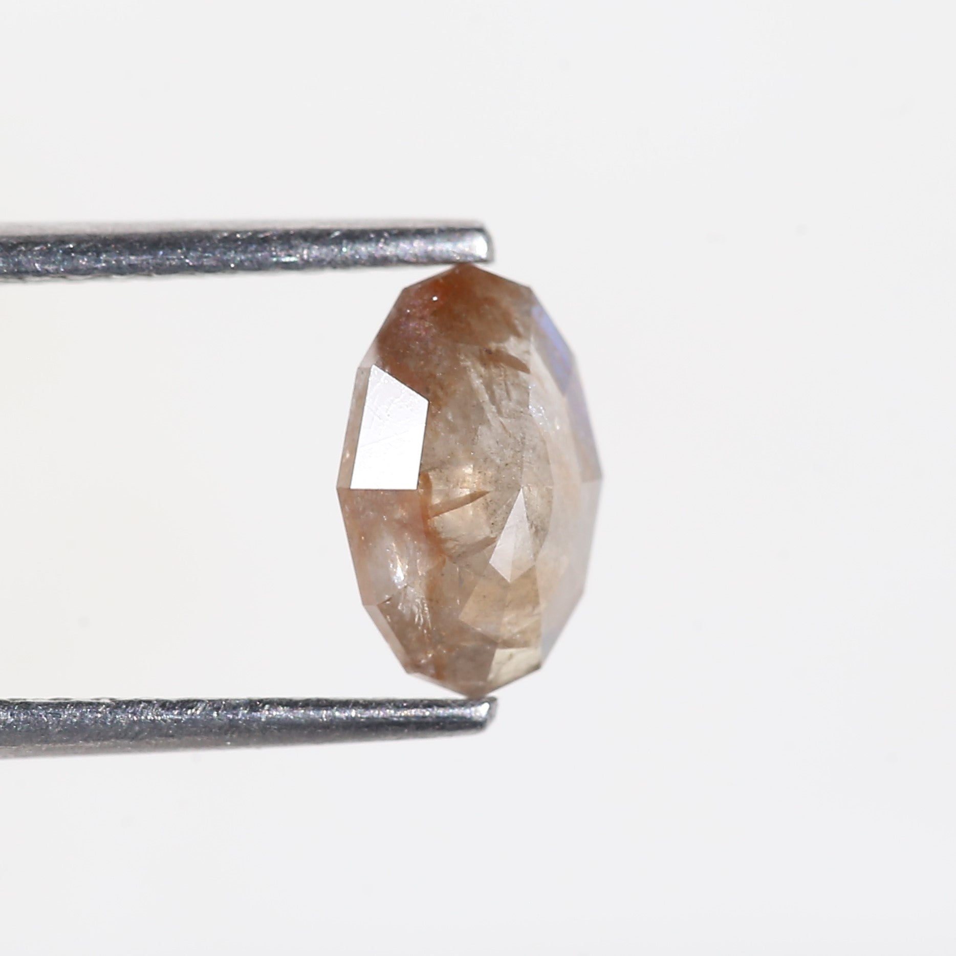 0.96 Carat Modified Oval Cut Salt and Pepper Diamond 8.10 MM