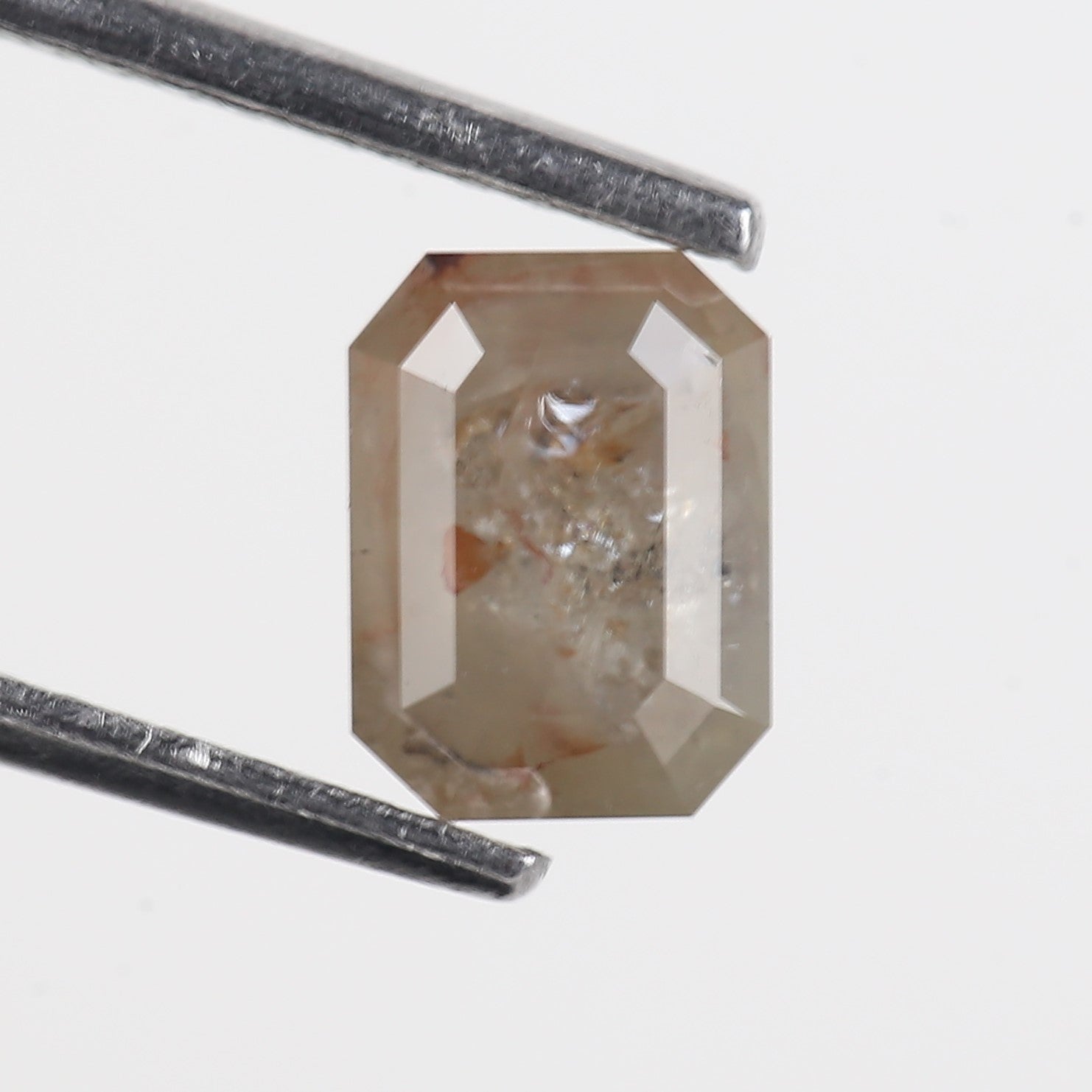 1.16 Carat Brown Emerald Cut Natural Diamond Rustic Loose Diamond 6.60 MM