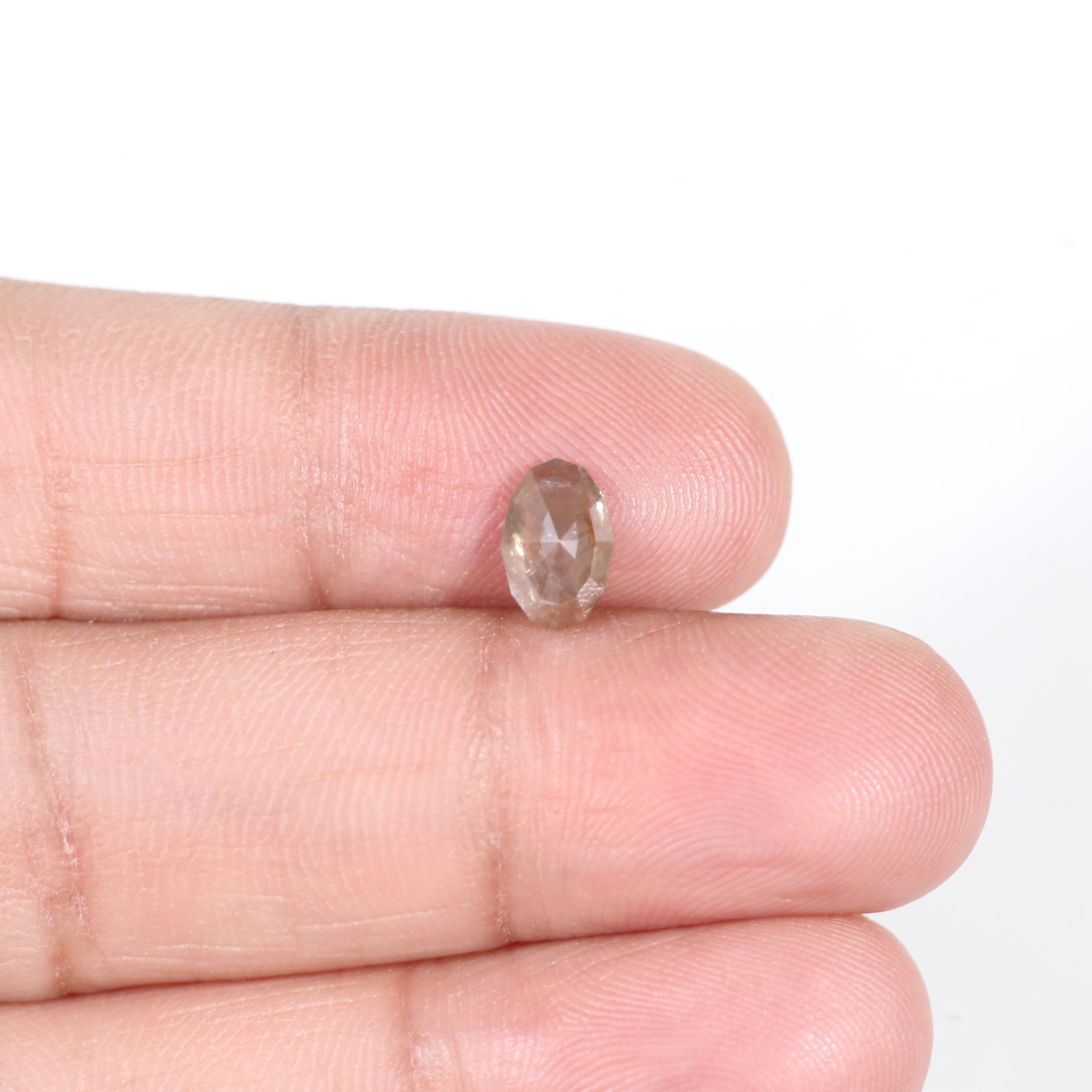 0.96 Carat Modified Oval Cut Salt and Pepper Diamond 8.10 MM