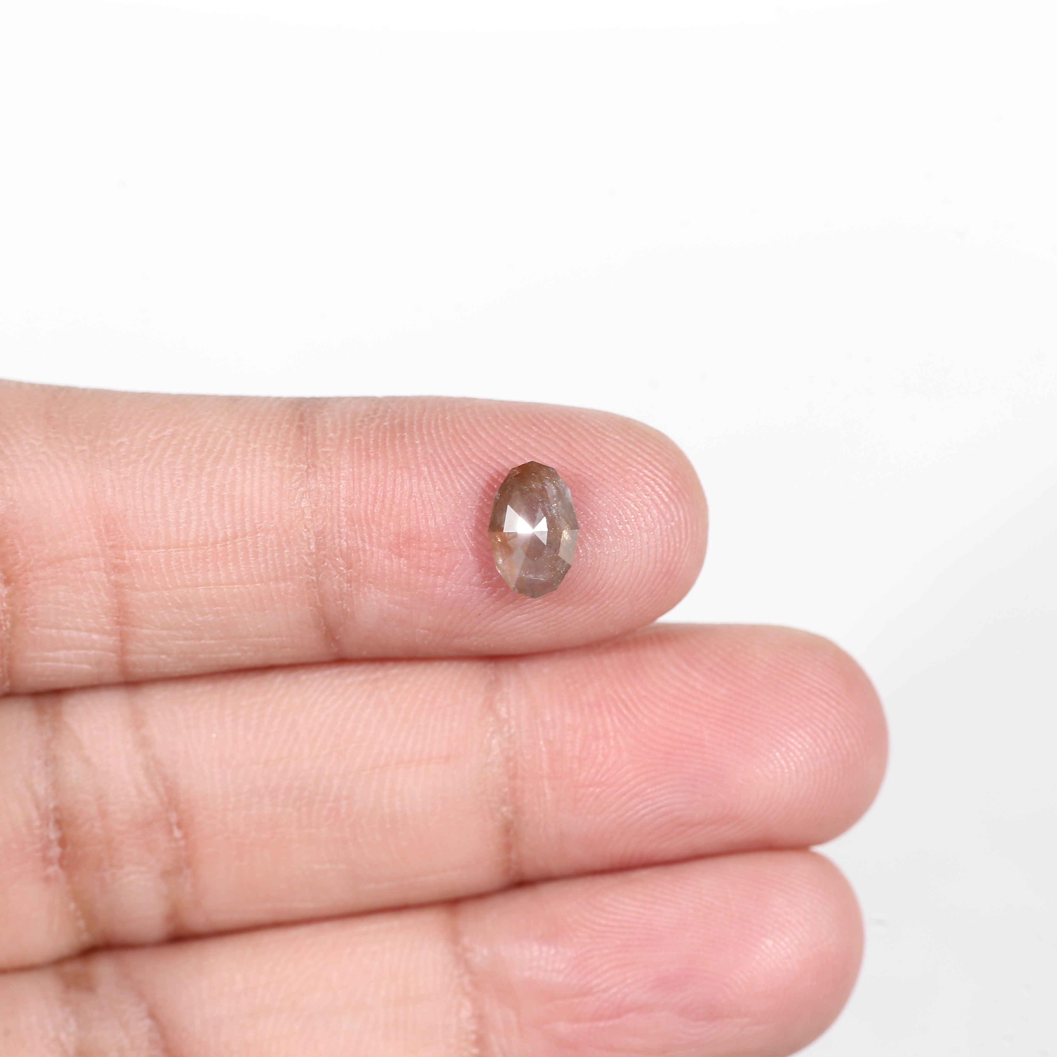 0.96 Carat Modified Oval Cut Salt and Pepper Diamond 8.10 MM