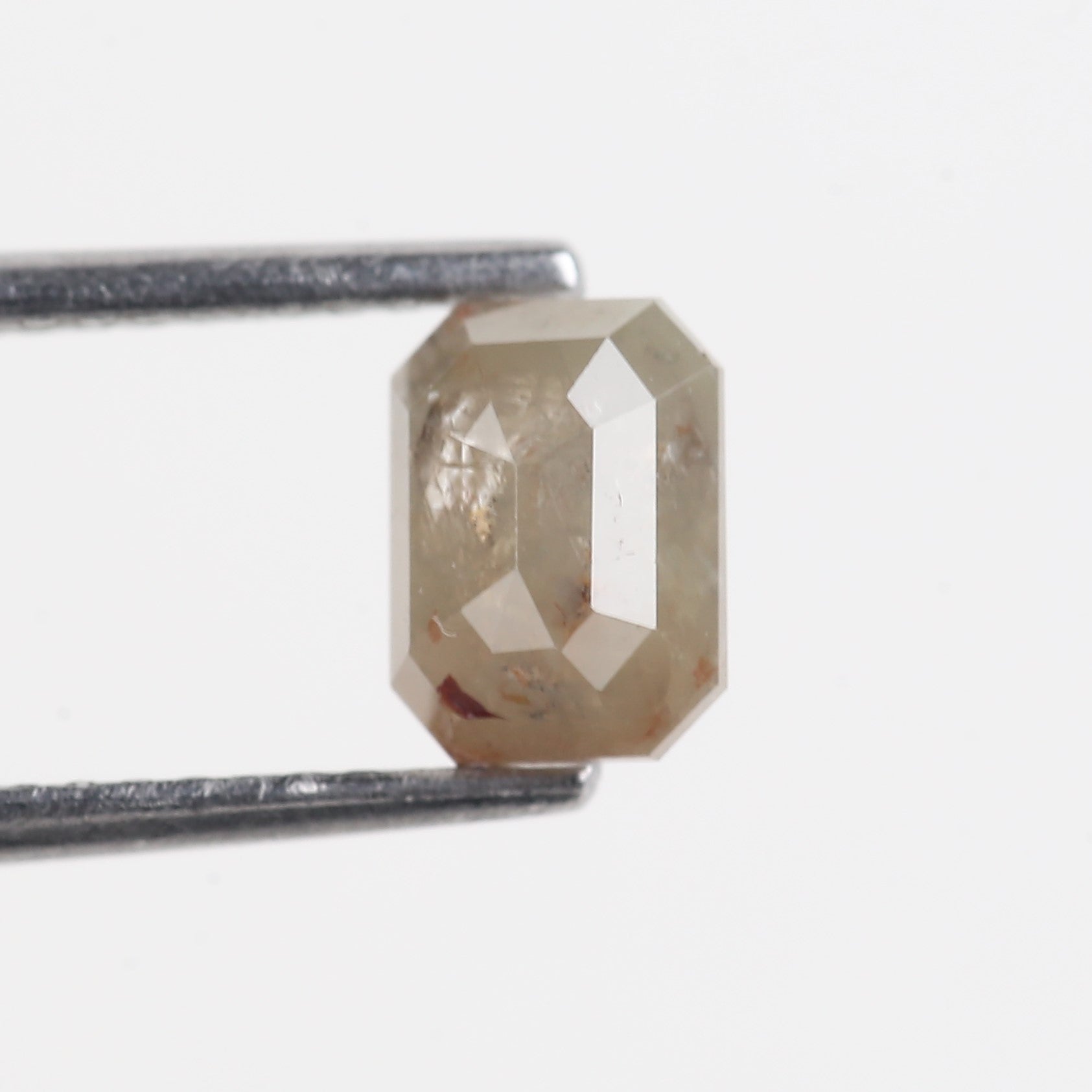 1.16 Carat Brown Emerald Cut Natural Diamond Rustic Loose Diamond 6.60 MM