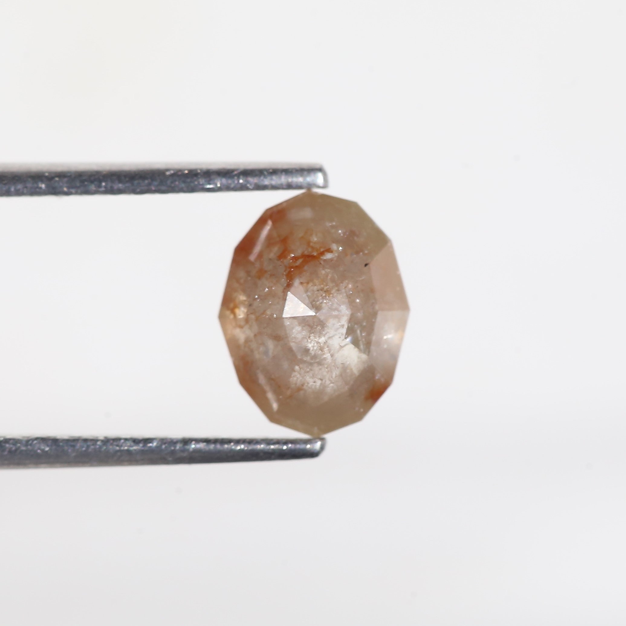1.8 Carat Step Cut Oval Salt and Pepper Diamond 8.1 MM