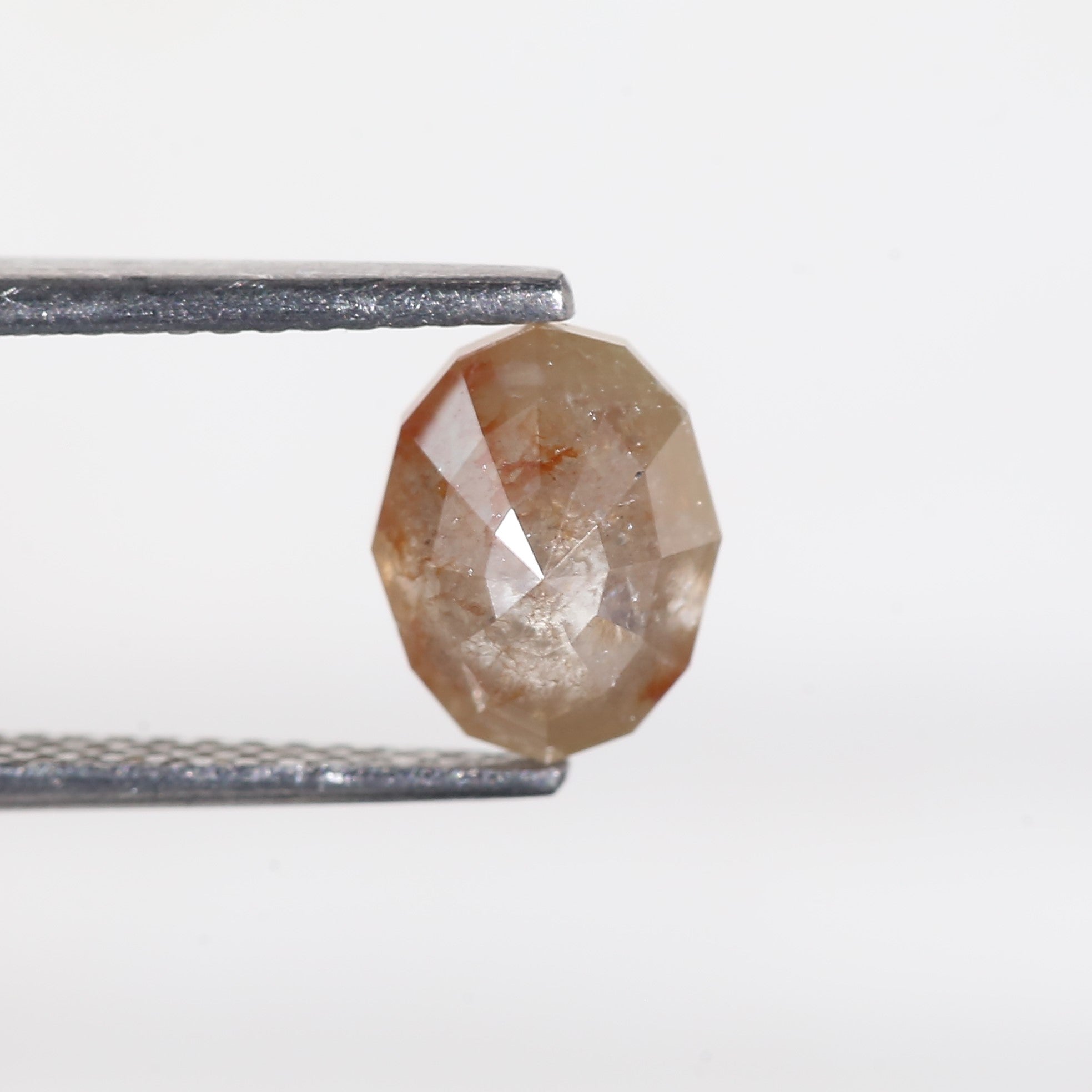 1.8 Carat Step Cut Oval Salt and Pepper Diamond 8.1 MM