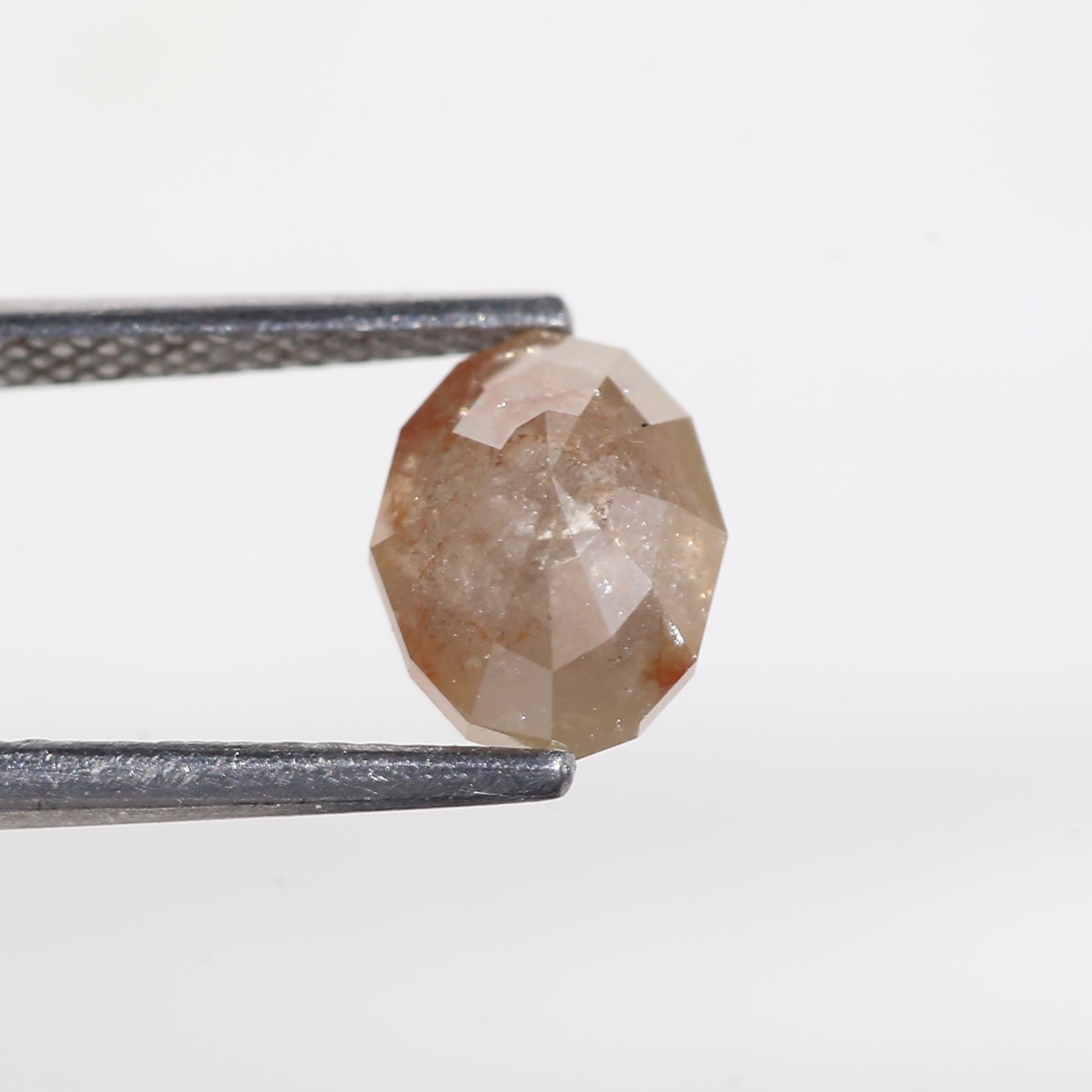 1.8 Carat Step Cut Oval Salt and Pepper Diamond 8.1 MM