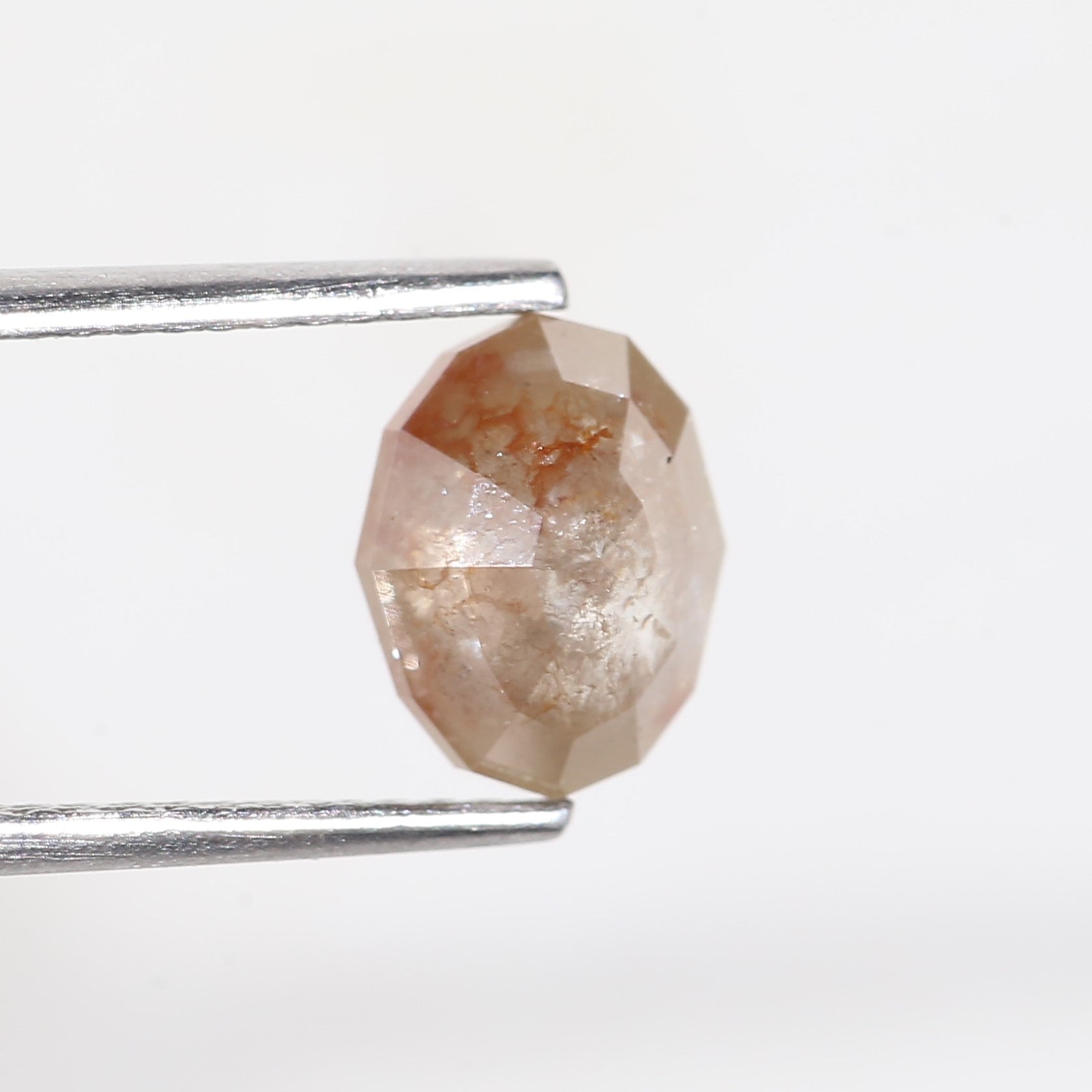 1.8 Carat Step Cut Oval Salt and Pepper Diamond 8.1 MM