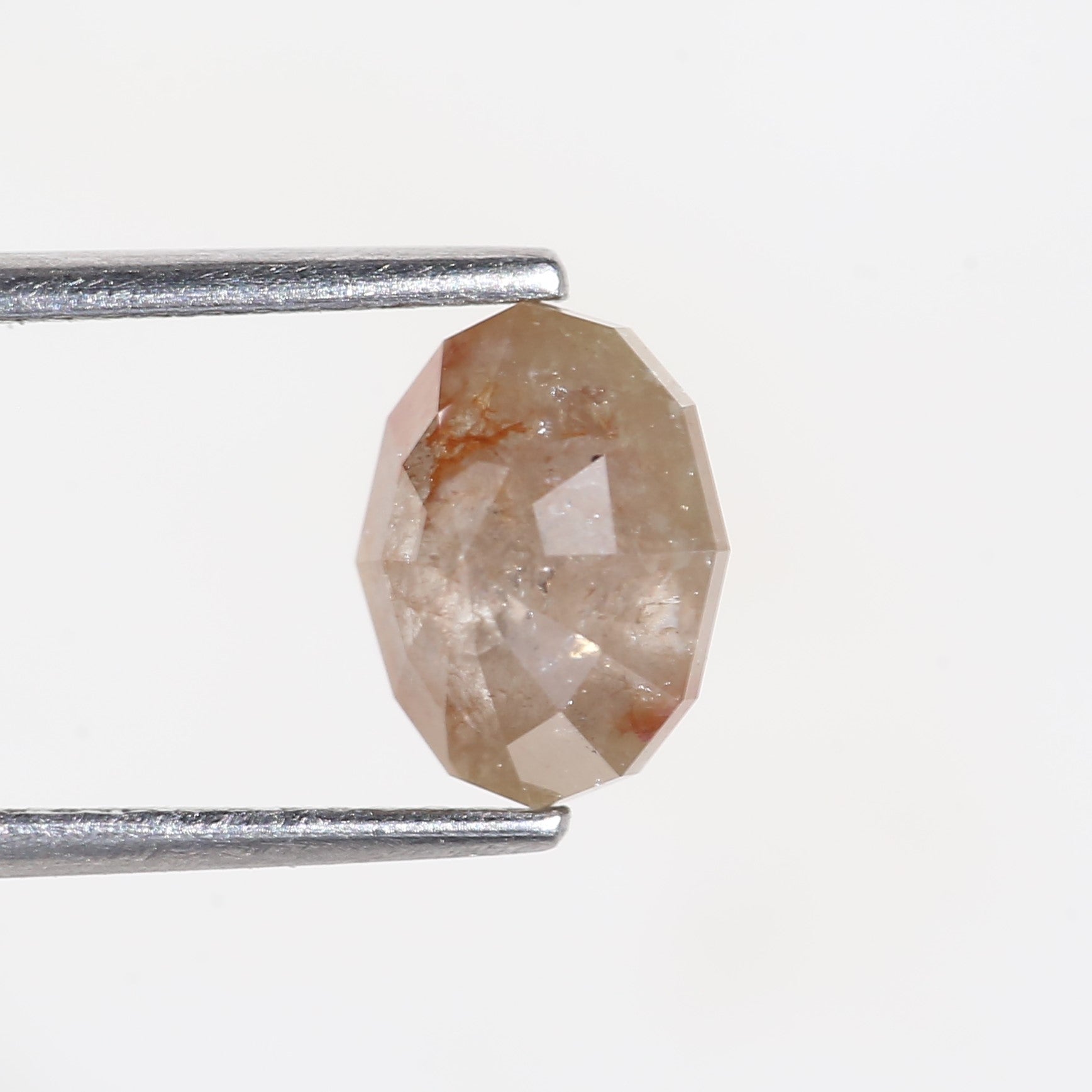 1.8 Carat Step Cut Oval Salt and Pepper Diamond 8.1 MM