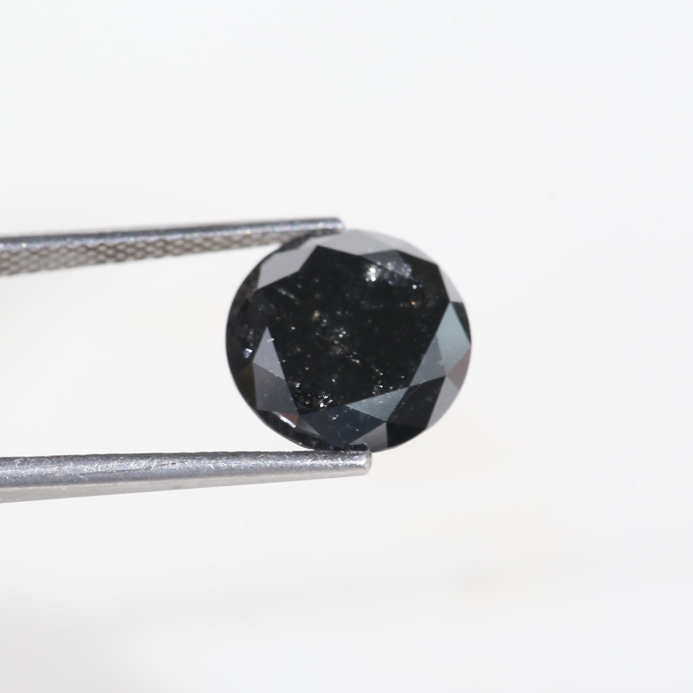 4 Carat Salt and Pepper Diamond Round Shape 10.18 MM