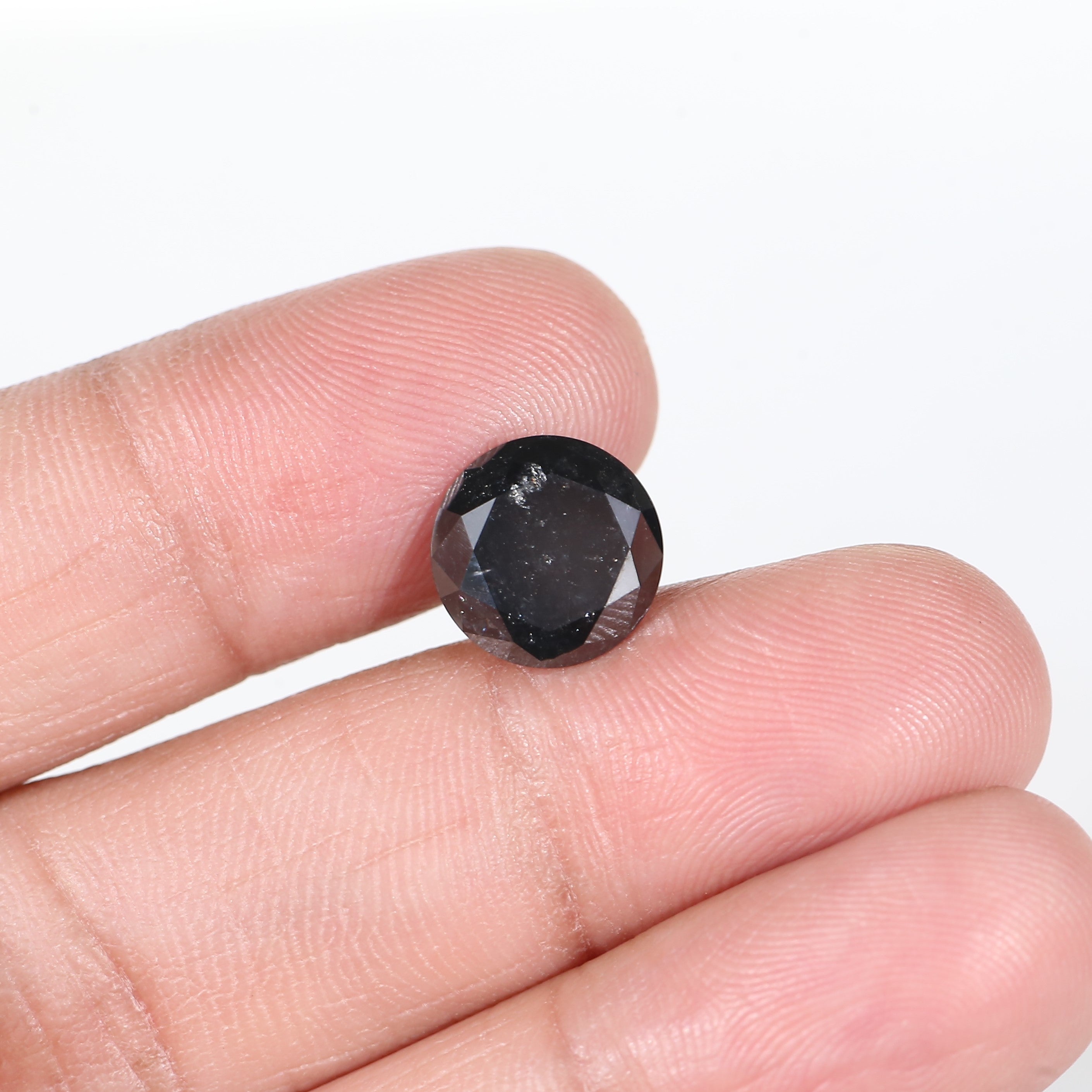 4 Carat Salt and Pepper Diamond Round Shape 10.18 MM
