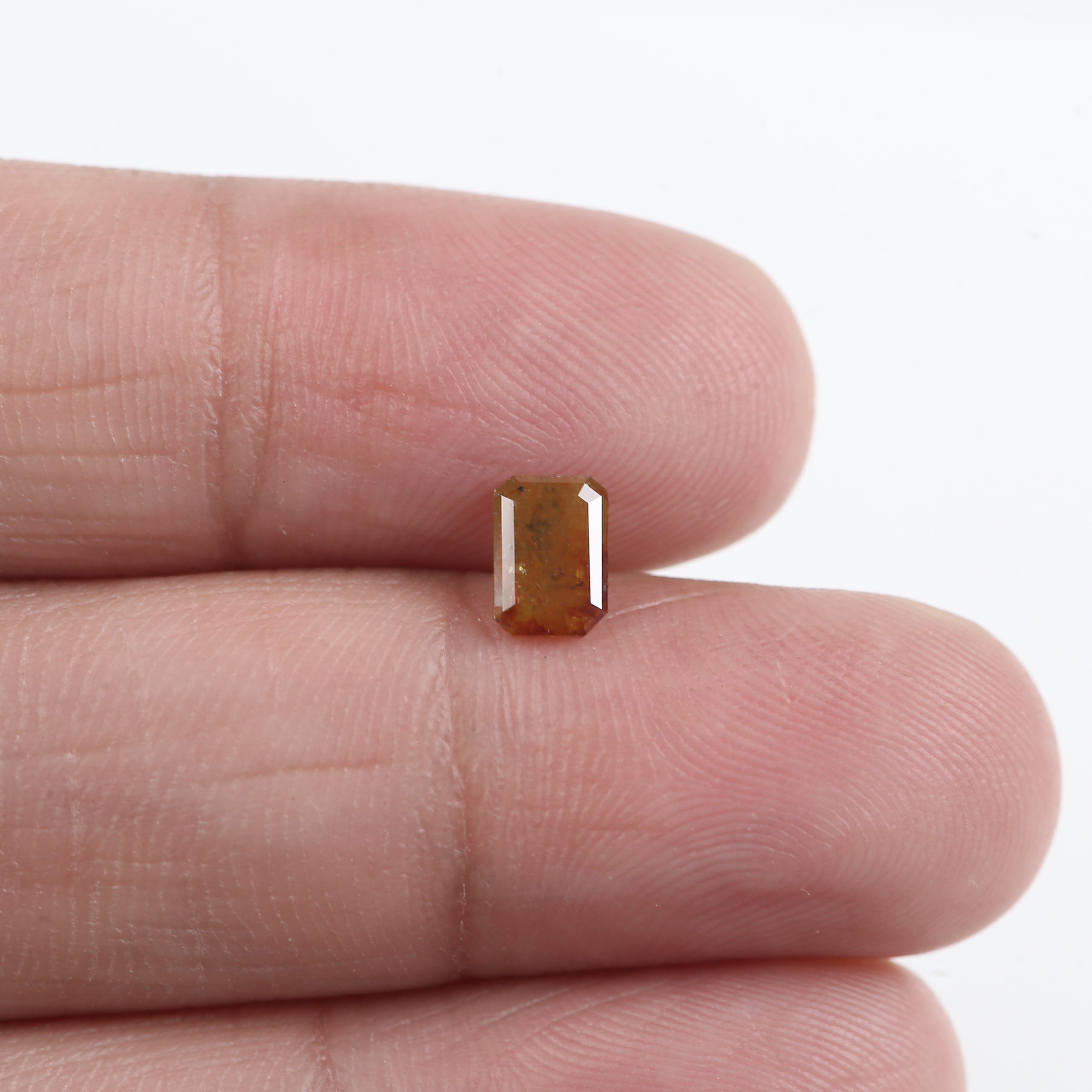 0.55 Carat Orange Natural Salt And pepper Diamond 6.11 MM