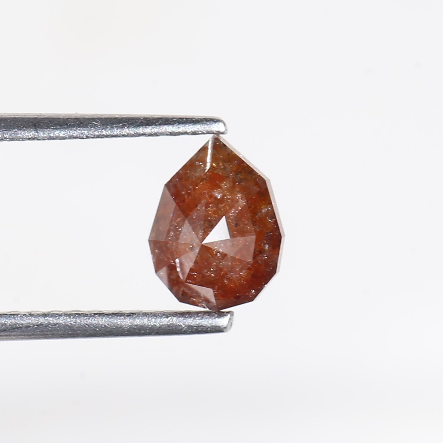 1 Ct Red Salt and pepper Diamond Pear Modified Cut 6.9 MM