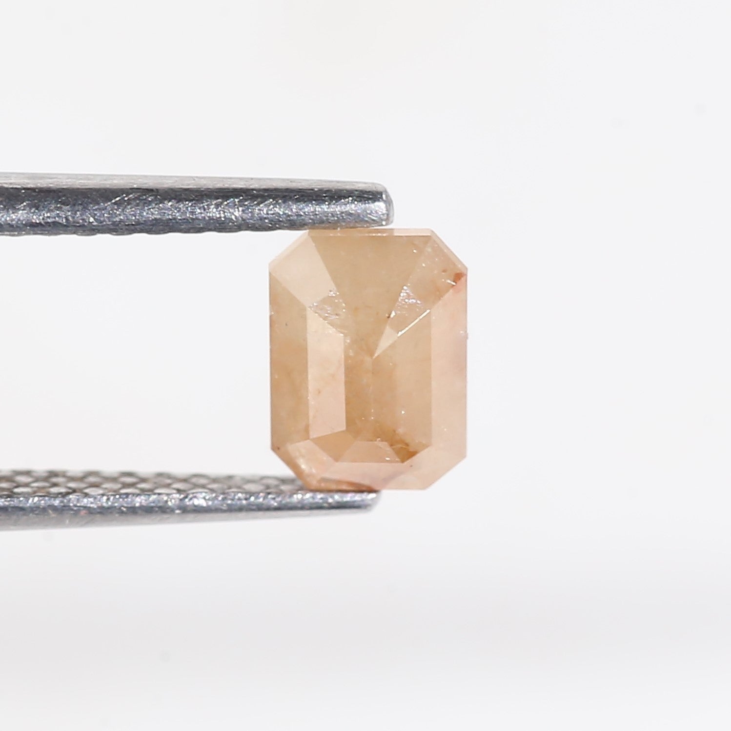 0.78 Carat Orange Natural Emerald Cut Diamond 6.1 MM