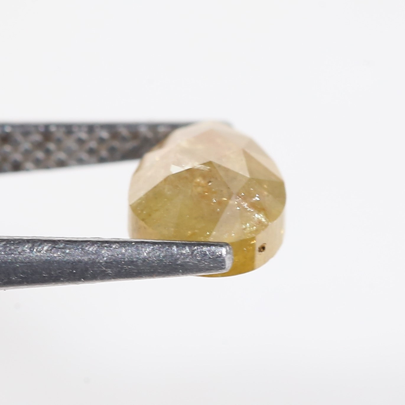 1.3 Carat Yellow Pear Cut Salt and Pepper Diamond 7.8 MM
