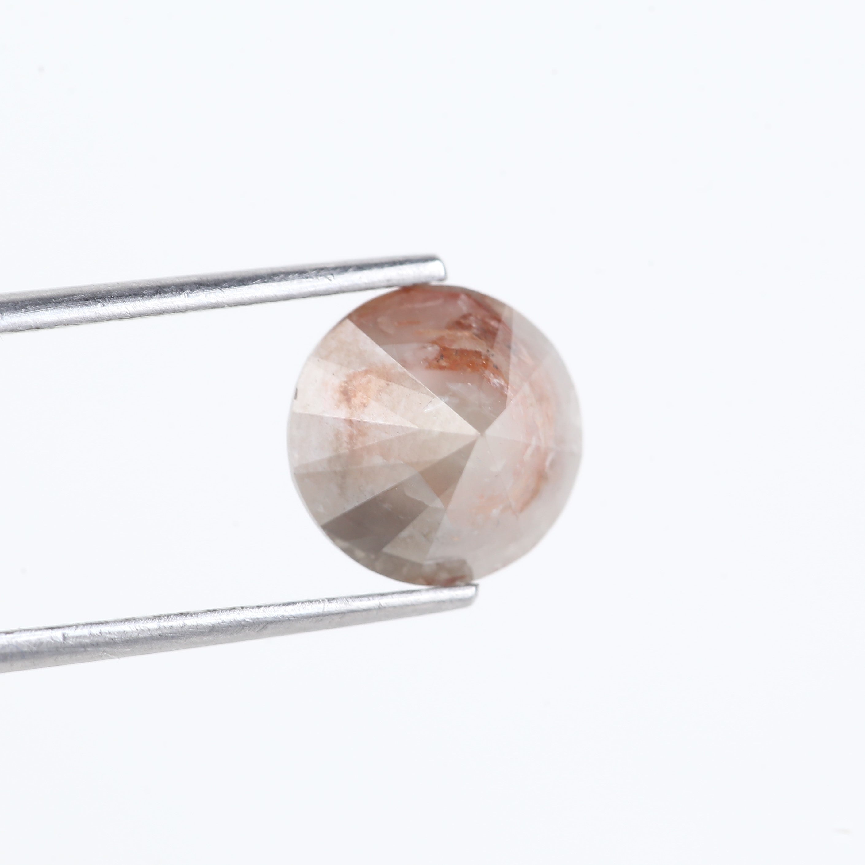 3.18 Carat Natural Round Salt and Pepper Orange Diamond 8.88 MM