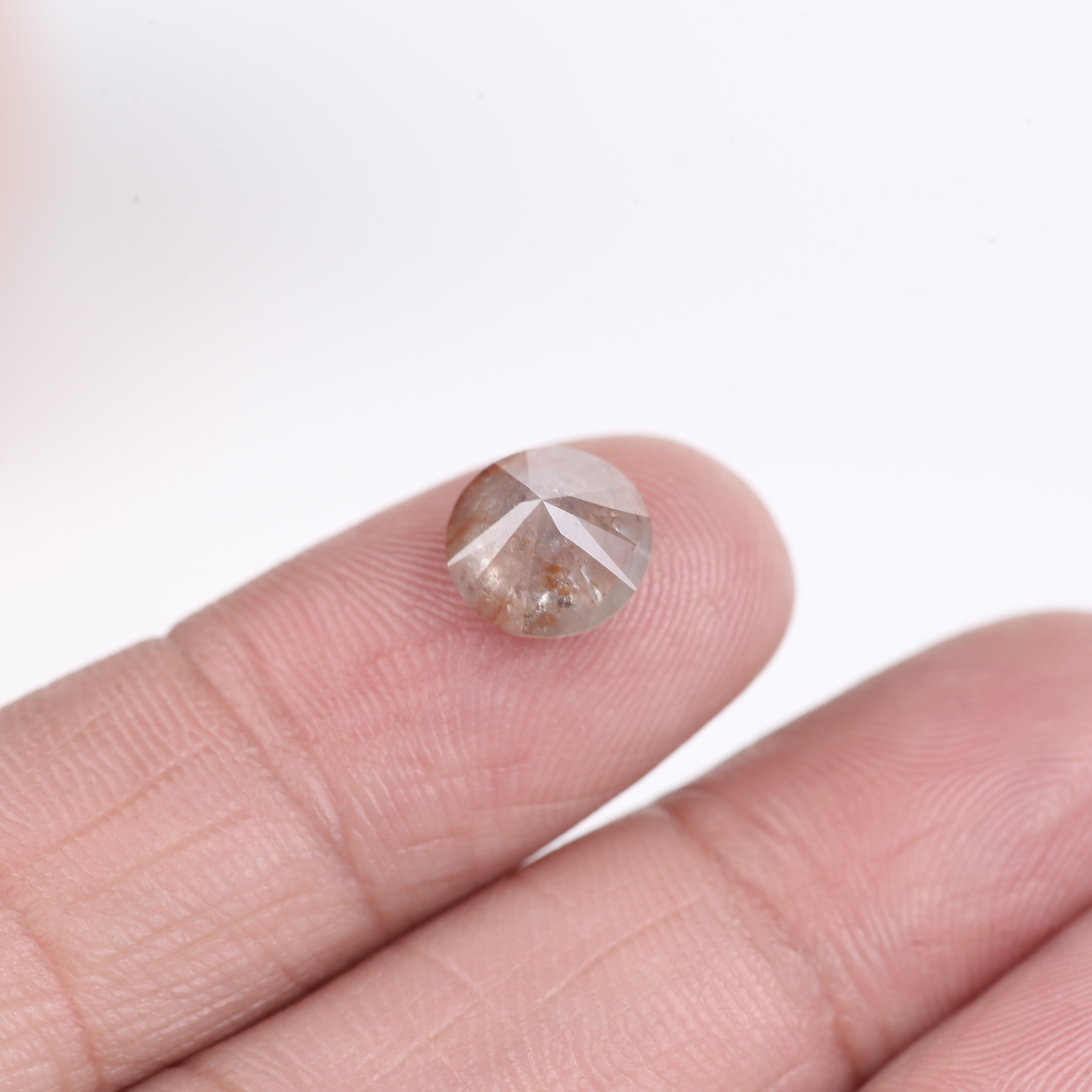 2.22 Carat Round Salt and Pepper Diamond For Celestial Engagement Rings