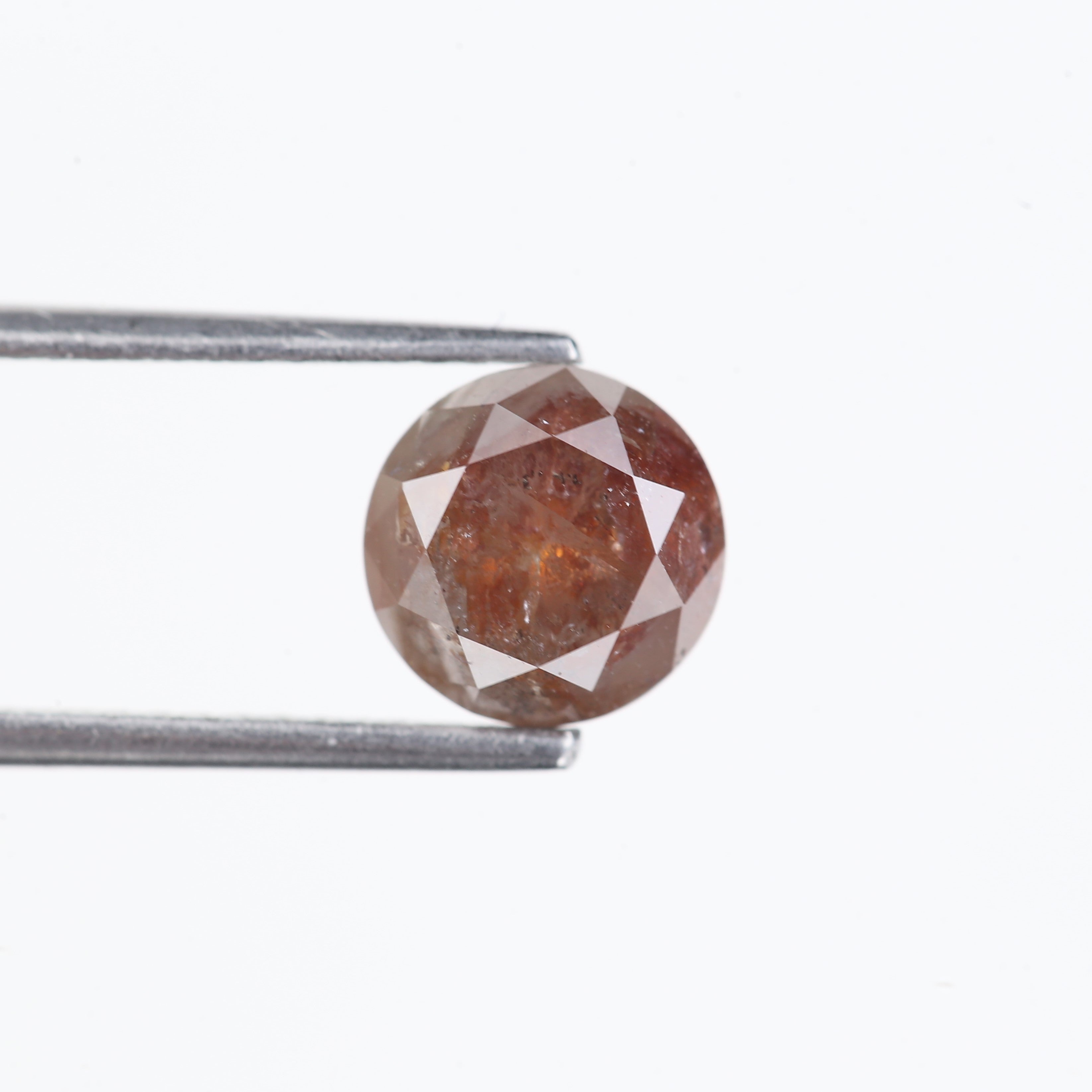 2.20 Carat Salt and Pepper Round Cut Diamond For Celestial Rings 7.36 MM