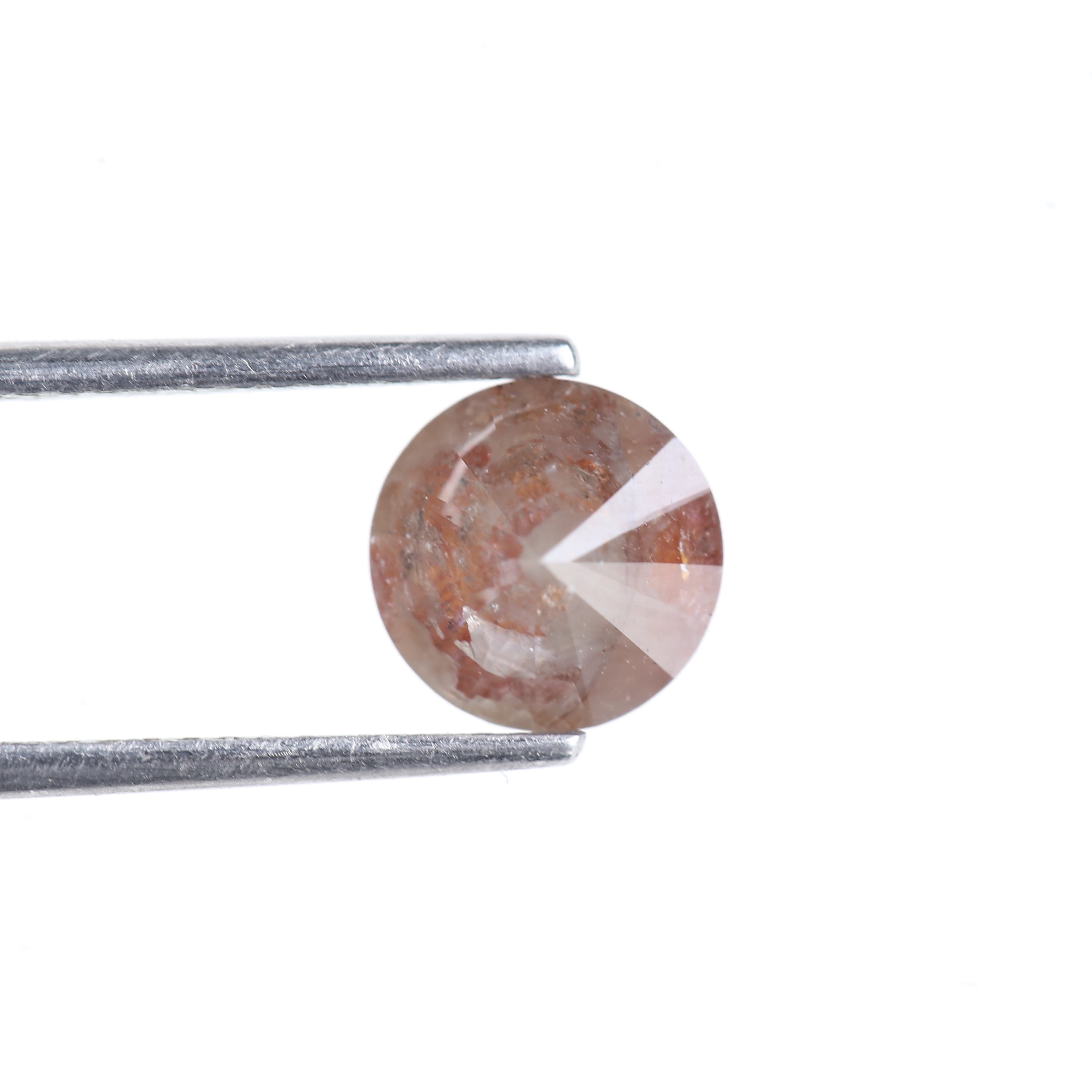 2.20 Carat Salt and Pepper Round Cut Diamond For Celestial Rings 7.36 MM