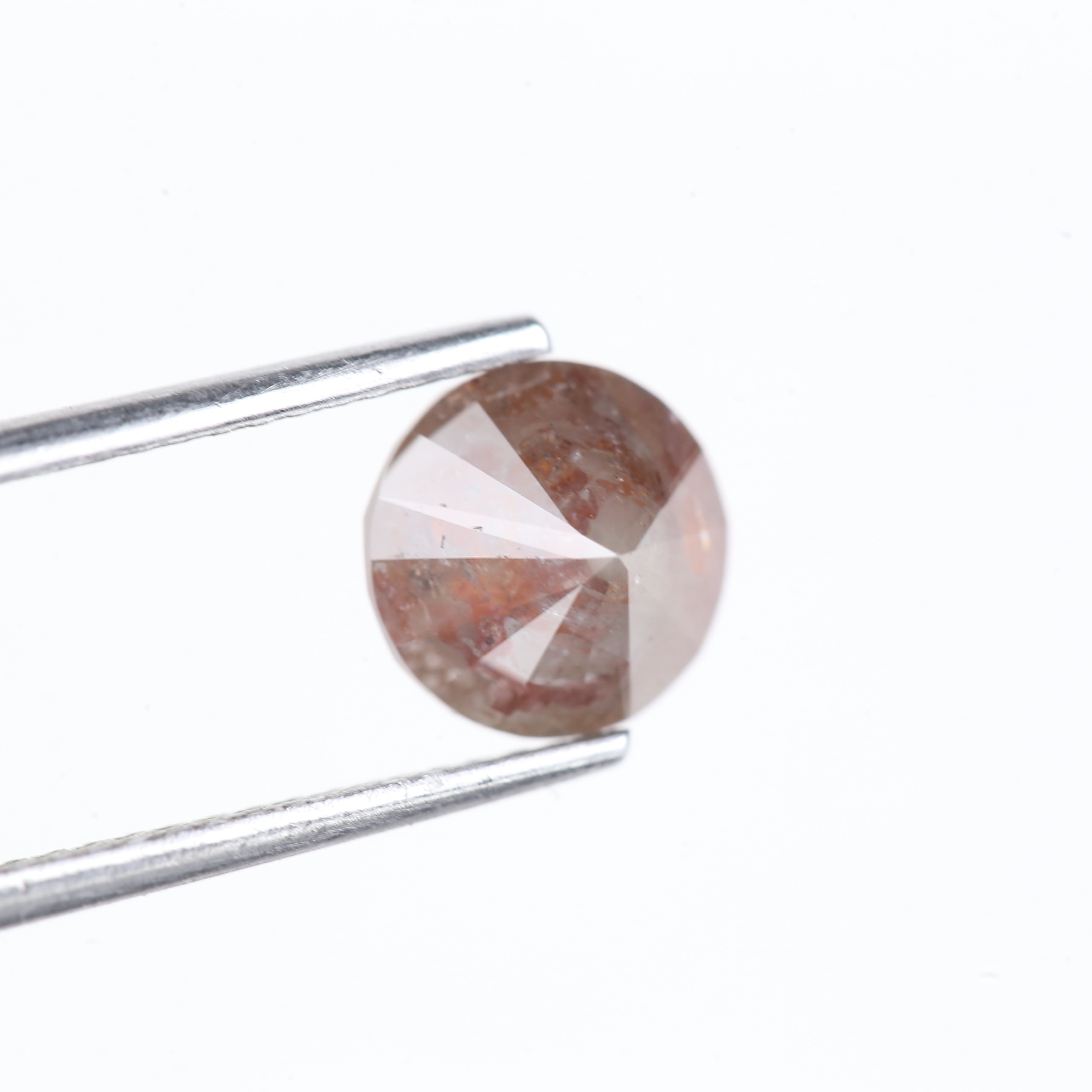 2.20 Carat Salt and Pepper Round Cut Diamond For Celestial Rings 7.36 MM