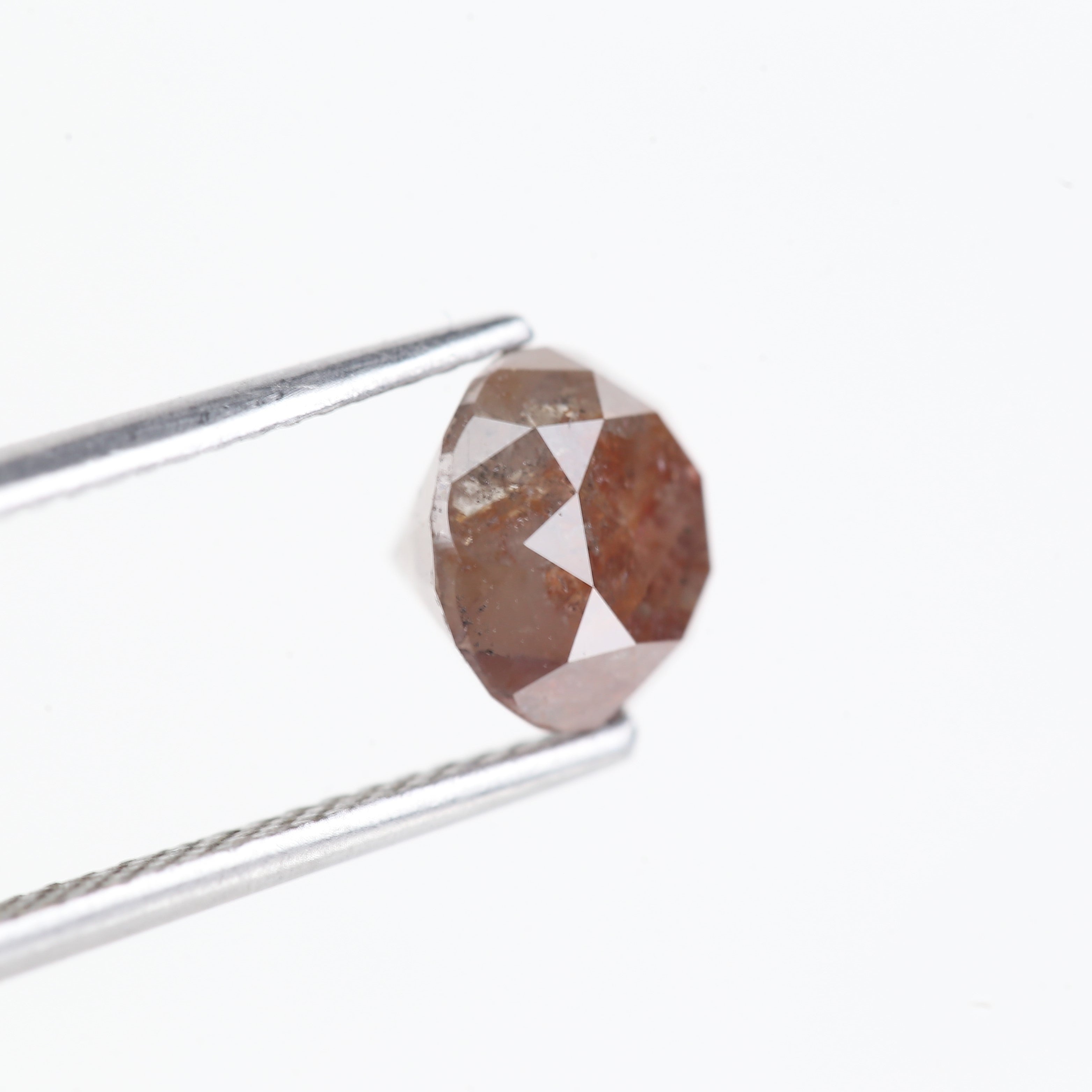 2.20 Carat Salt and Pepper Round Cut Diamond For Celestial Rings 7.36 MM