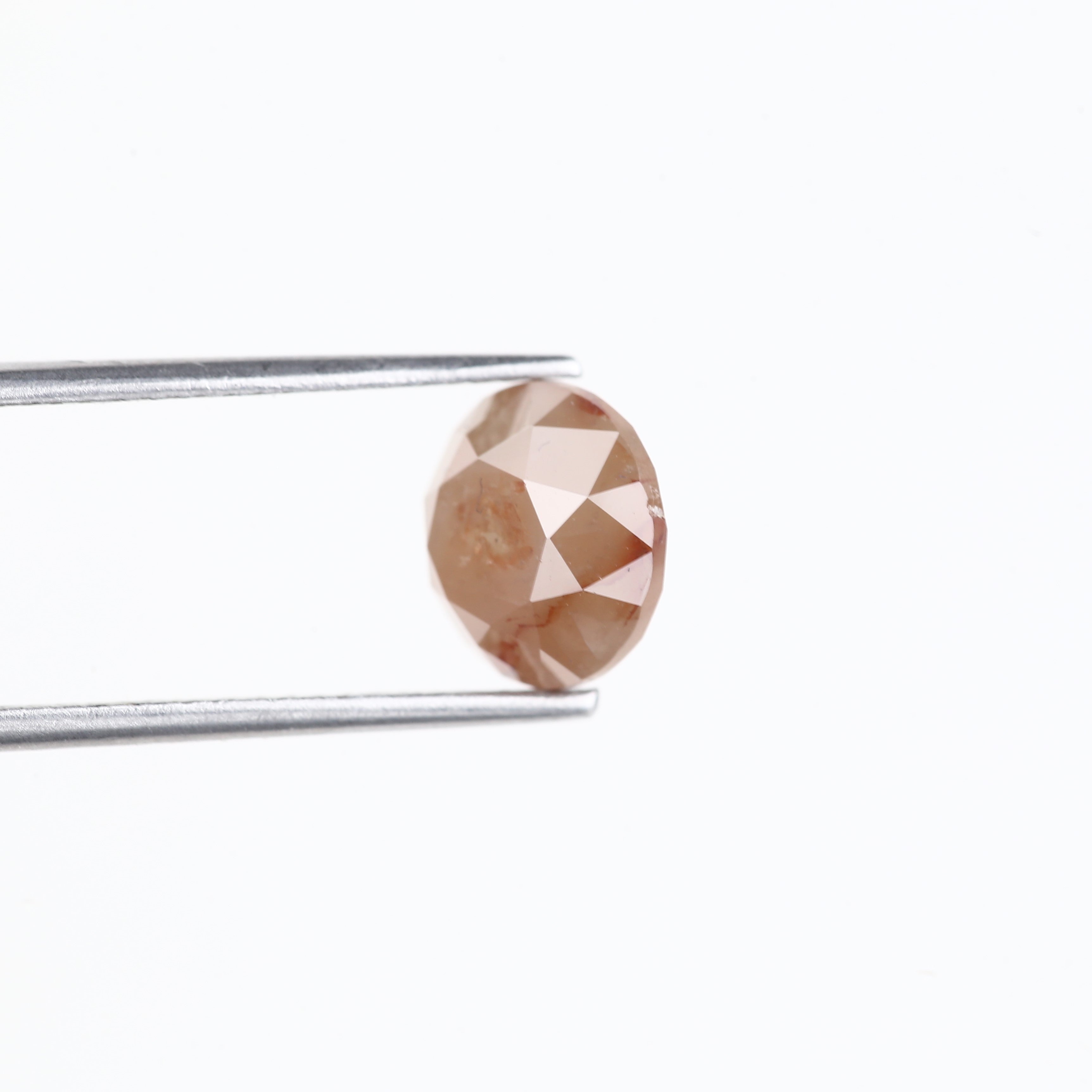 3.30 Carat Natural Red Peach Pink Round Cut Natural Loose Diamond 8.59 MM