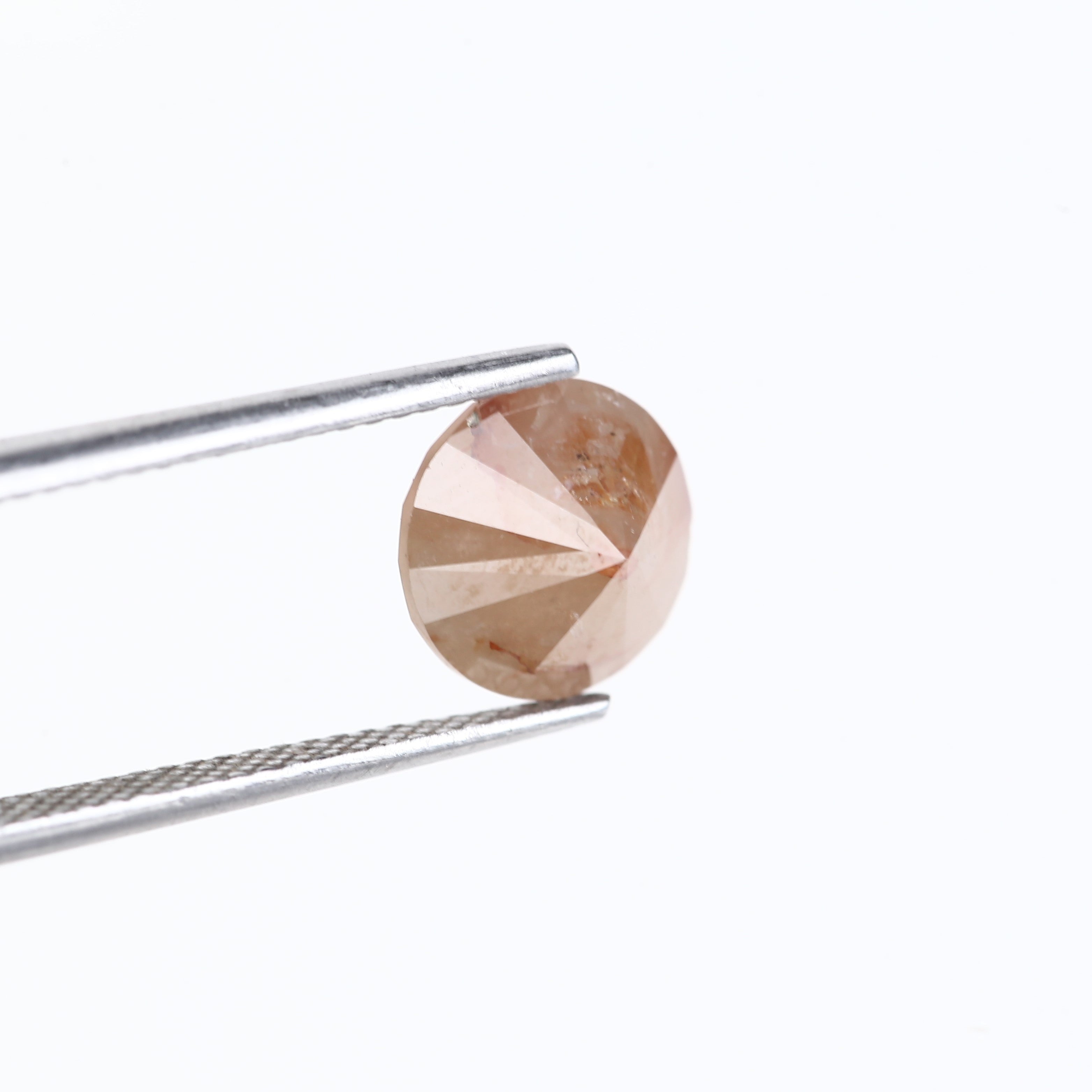 3.30 Carat Natural Red Peach Pink Round Cut Natural Loose Diamond 8.59 MM