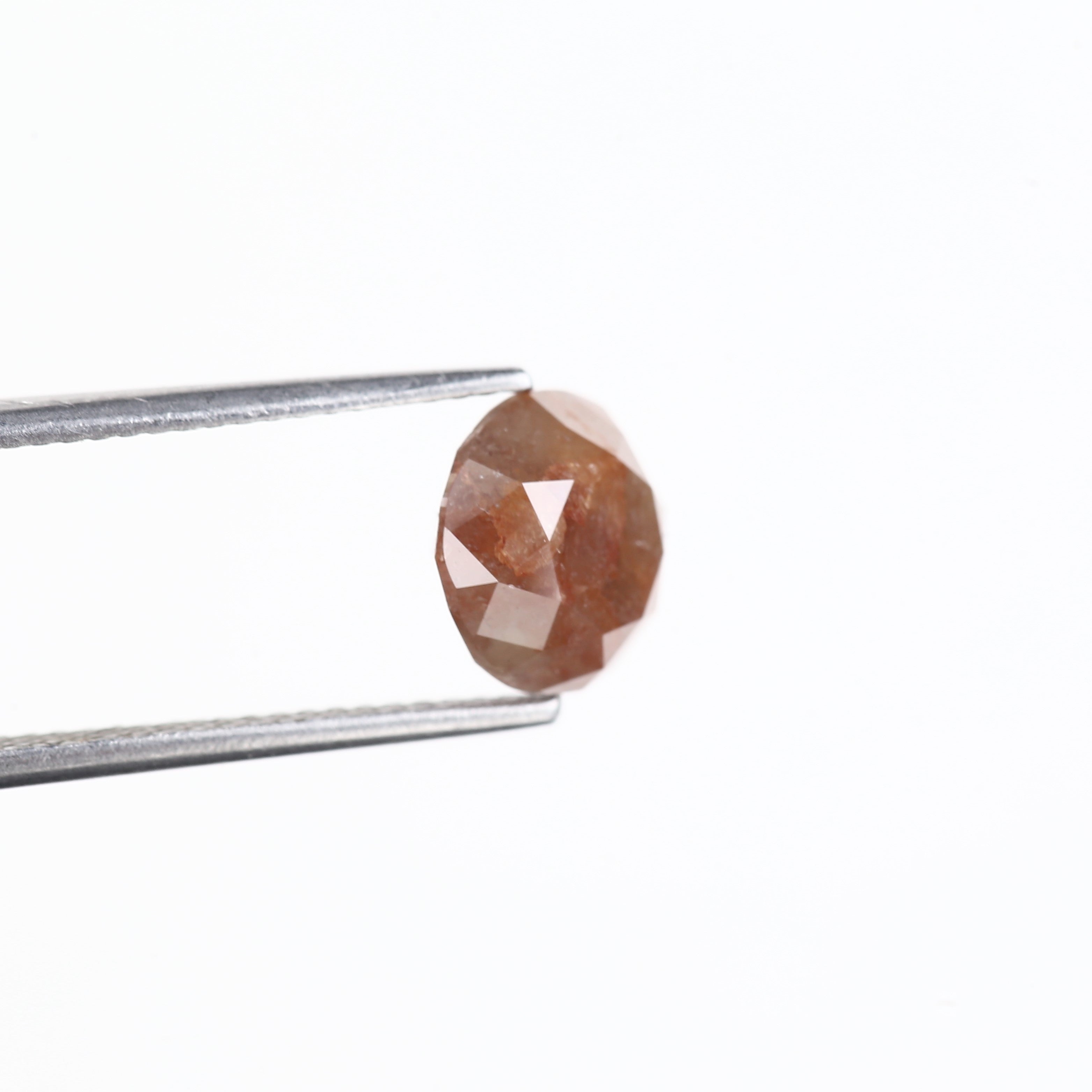 3.03 Carat Natural Orange Round Rustic Diamond 8.30 MM