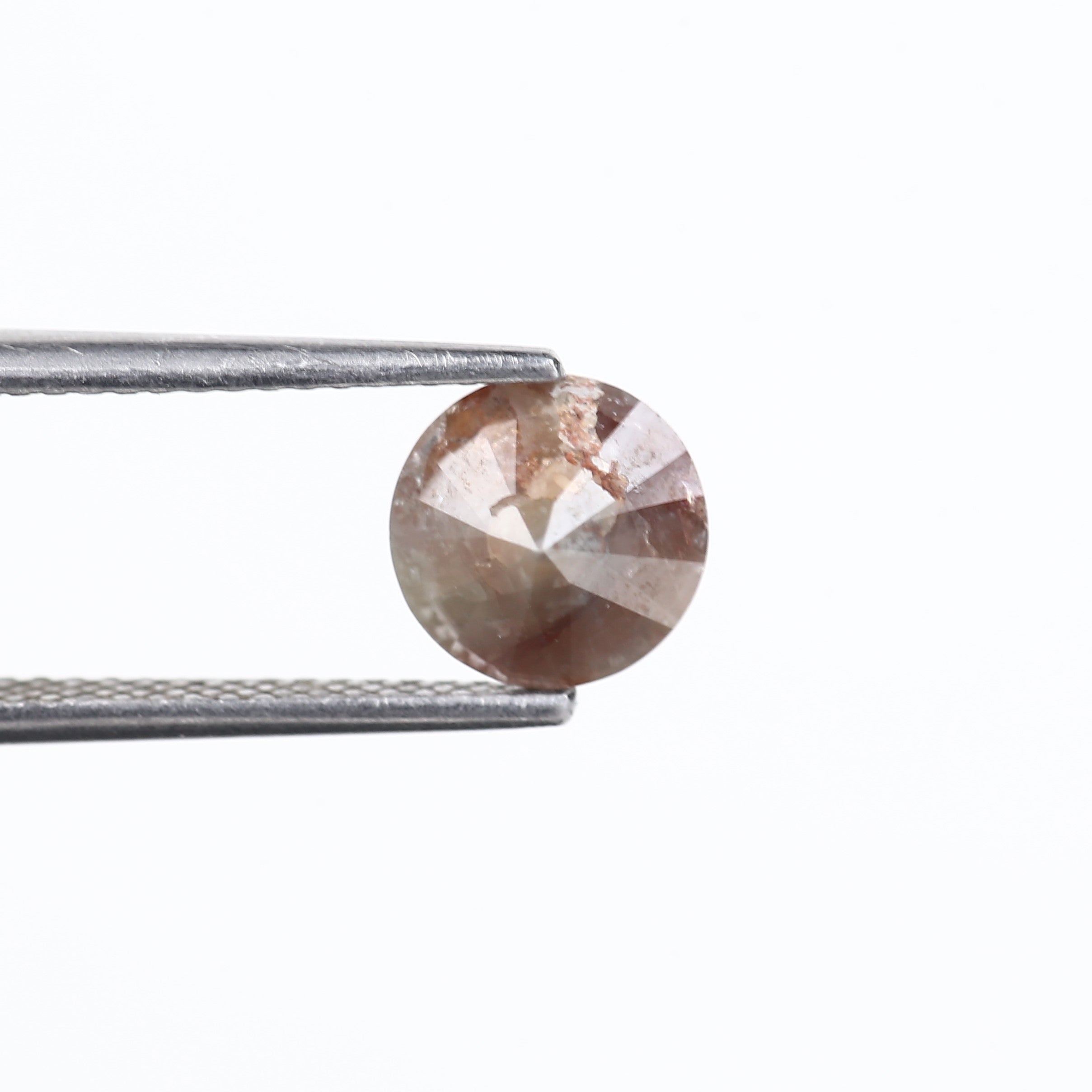 1.85 Carat Natural Round Red Gray Rustic Loose Diamond 7.18 MM