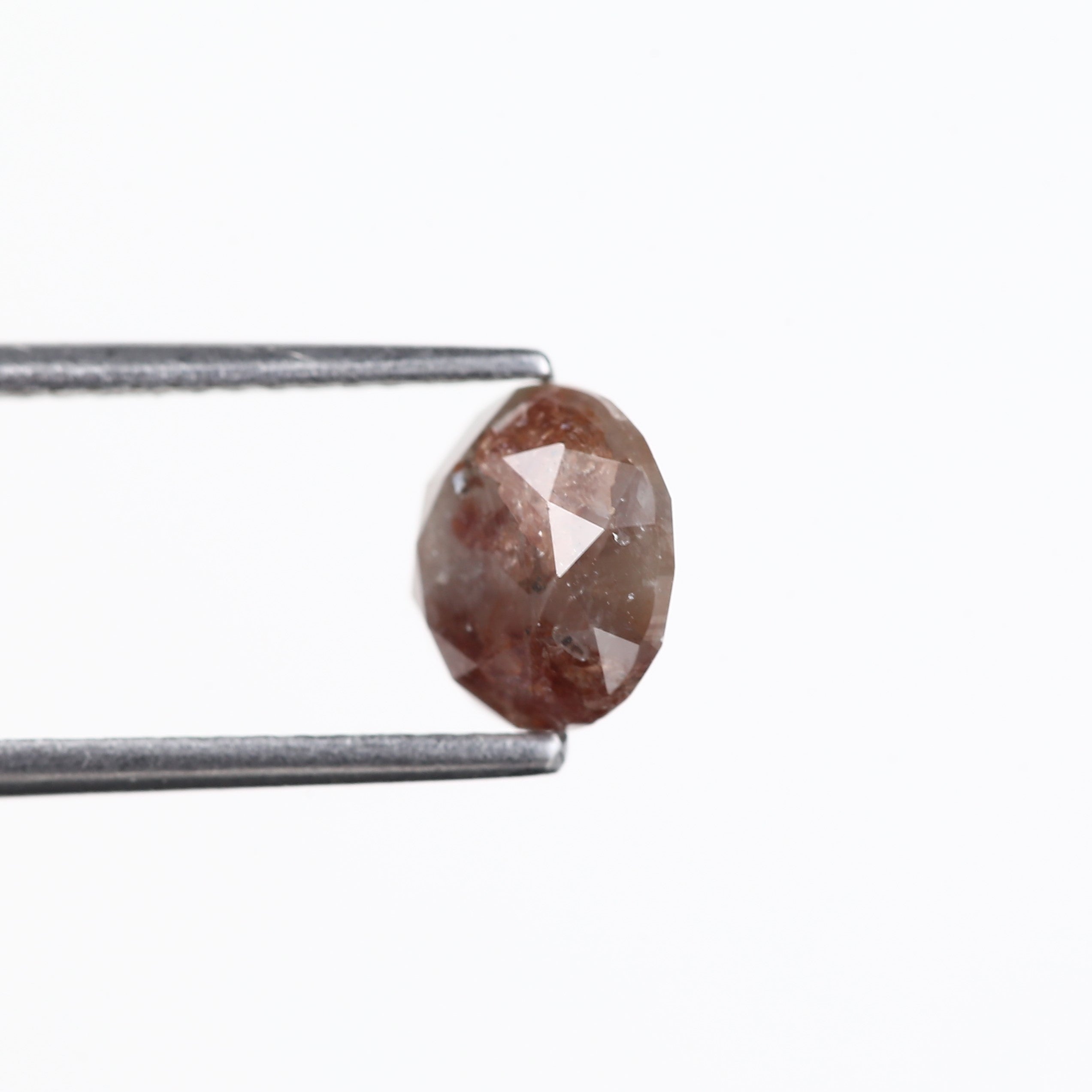 1.85 Carat Natural Round Red Gray Rustic Loose Diamond 7.18 MM