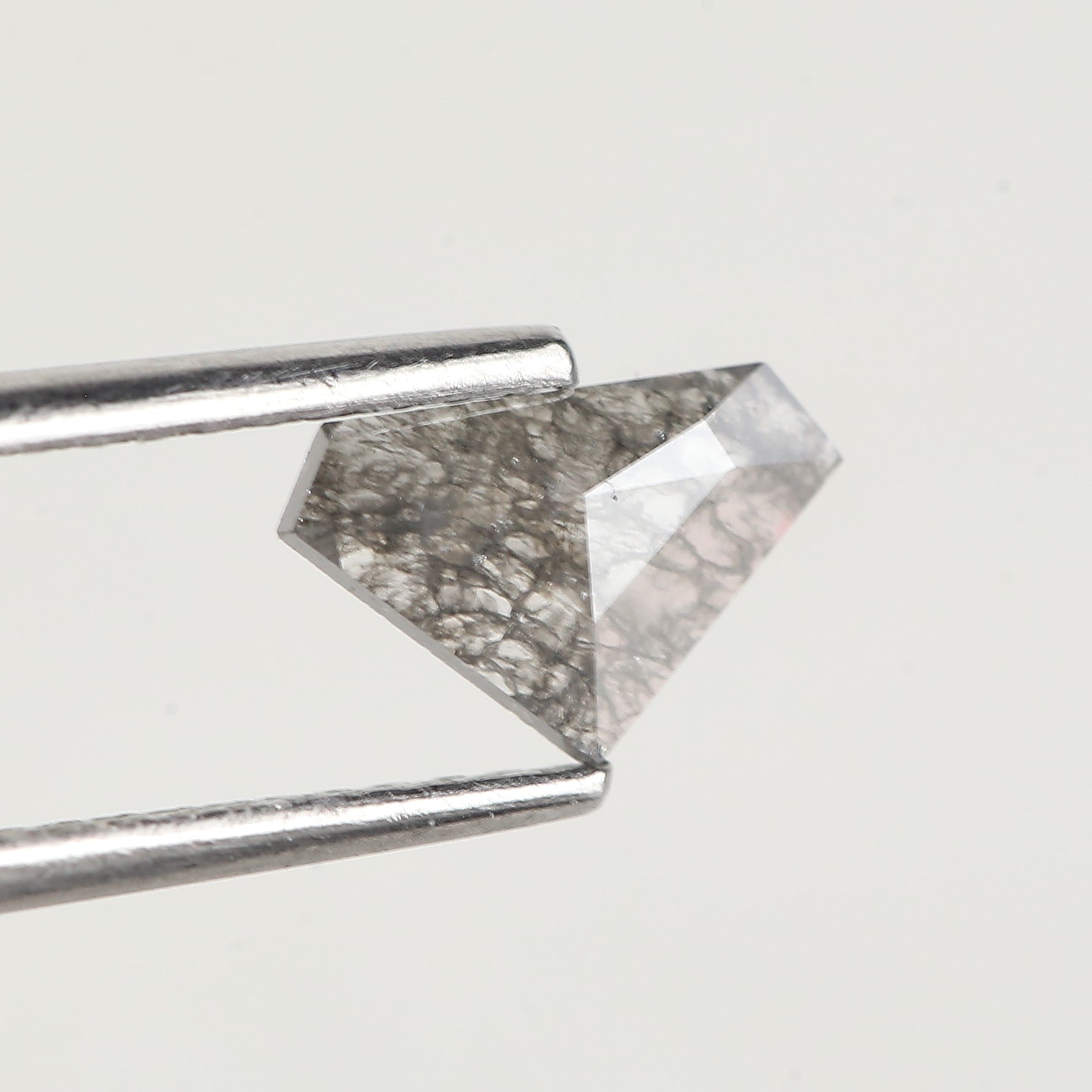 0.50 Carat Shield Grey Salt and Pepper Diamond 7.9 MM