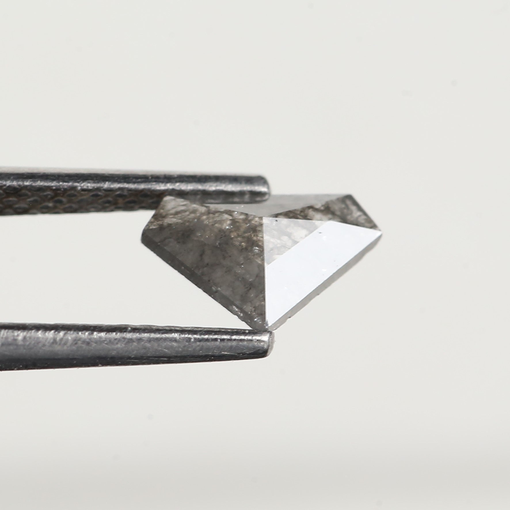 0.50 Carat Shield Grey Salt and Pepper Diamond 7.9 MM