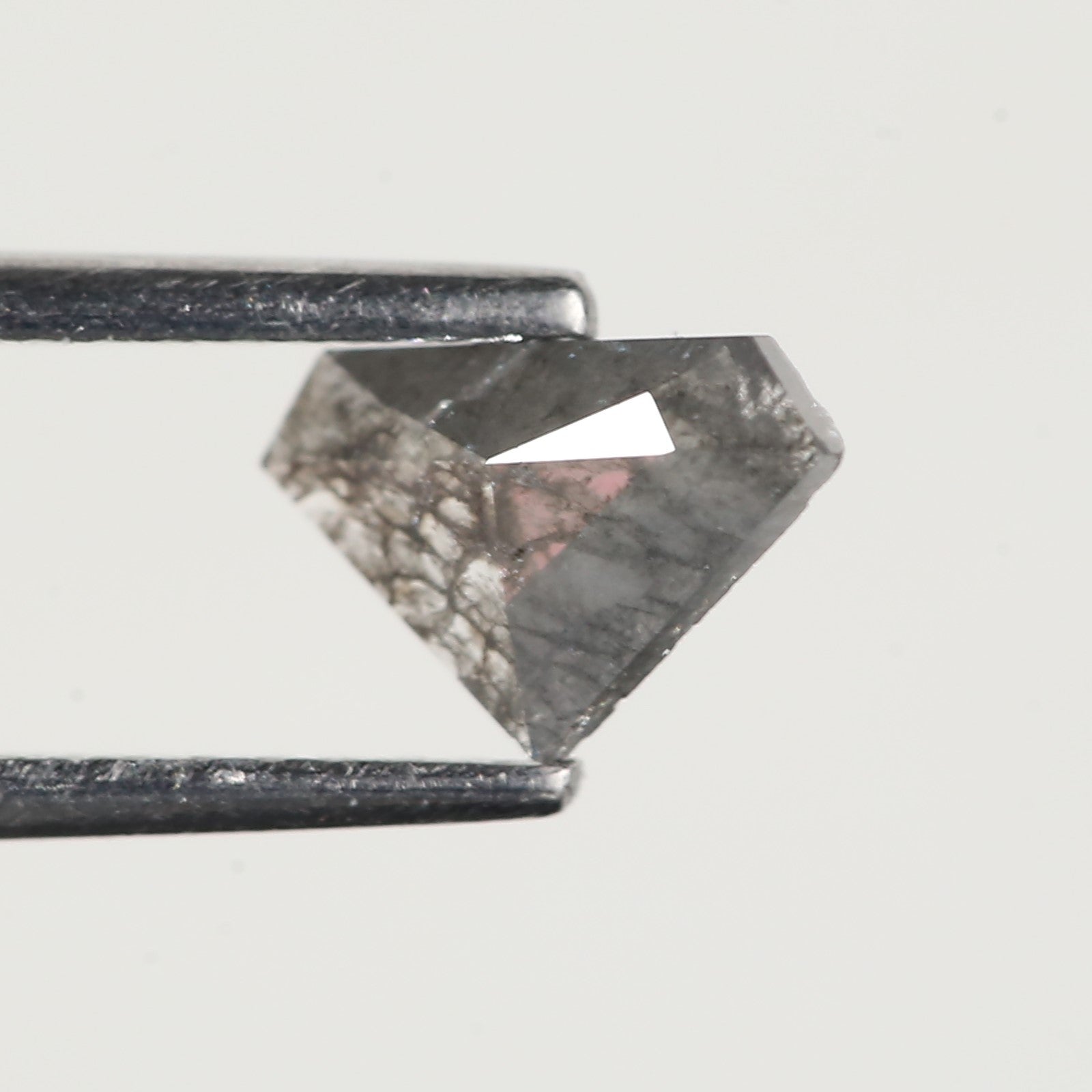 0.50 Carat Shield Grey Salt and Pepper Diamond 7.9 MM