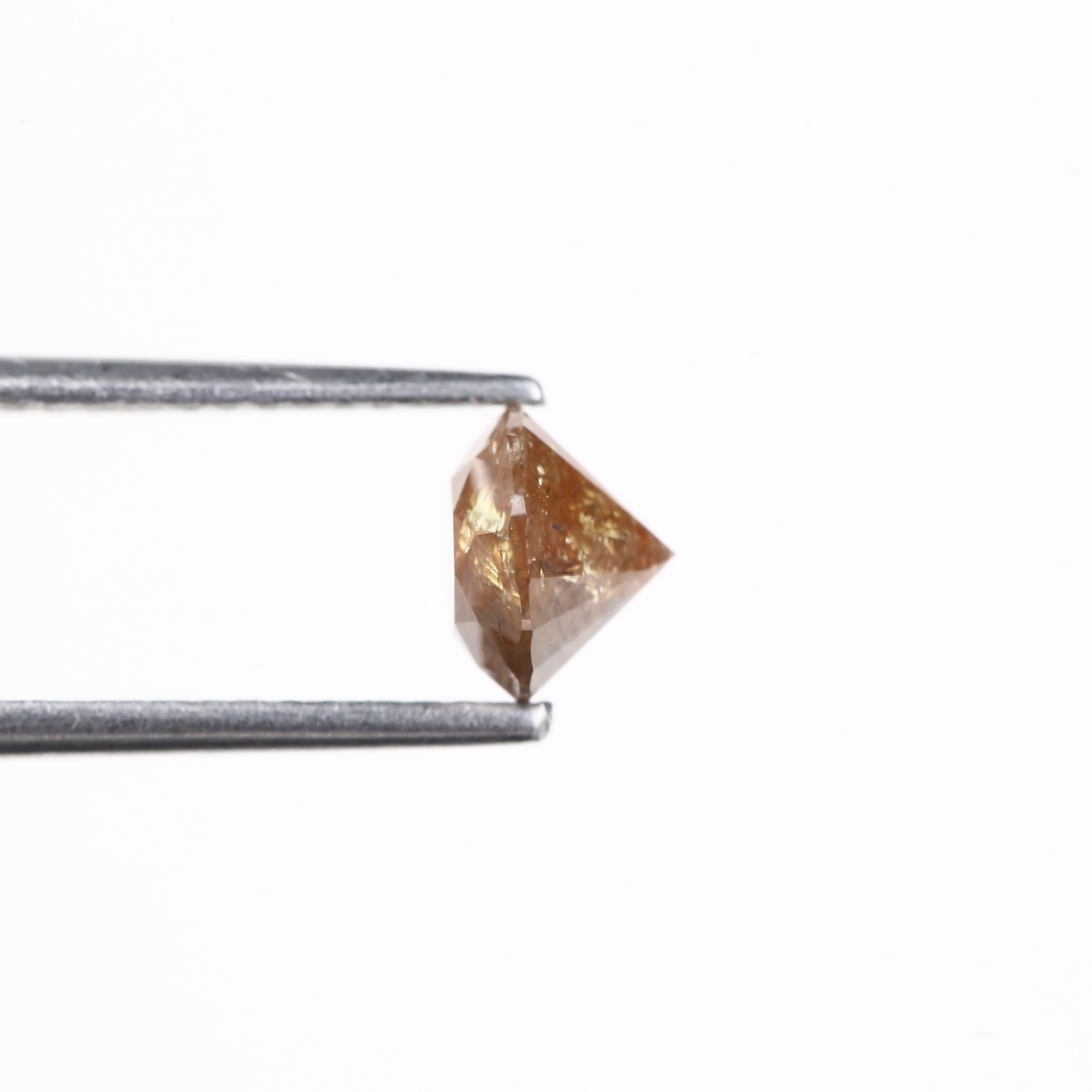 1.09 Carat Natural Brown Orange Round Salt And Pepper Diamond 6.11 MM