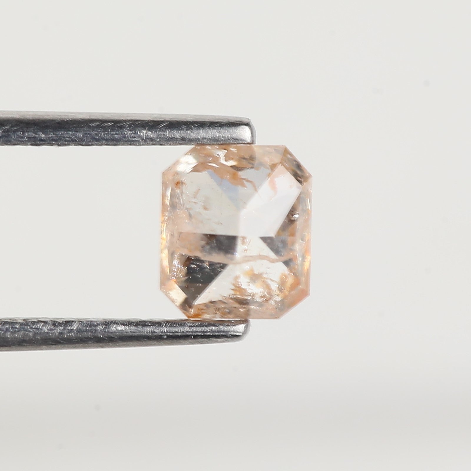 0.95 Carat Emerald Orange Salt and Pepper Diamond 5.6 MM